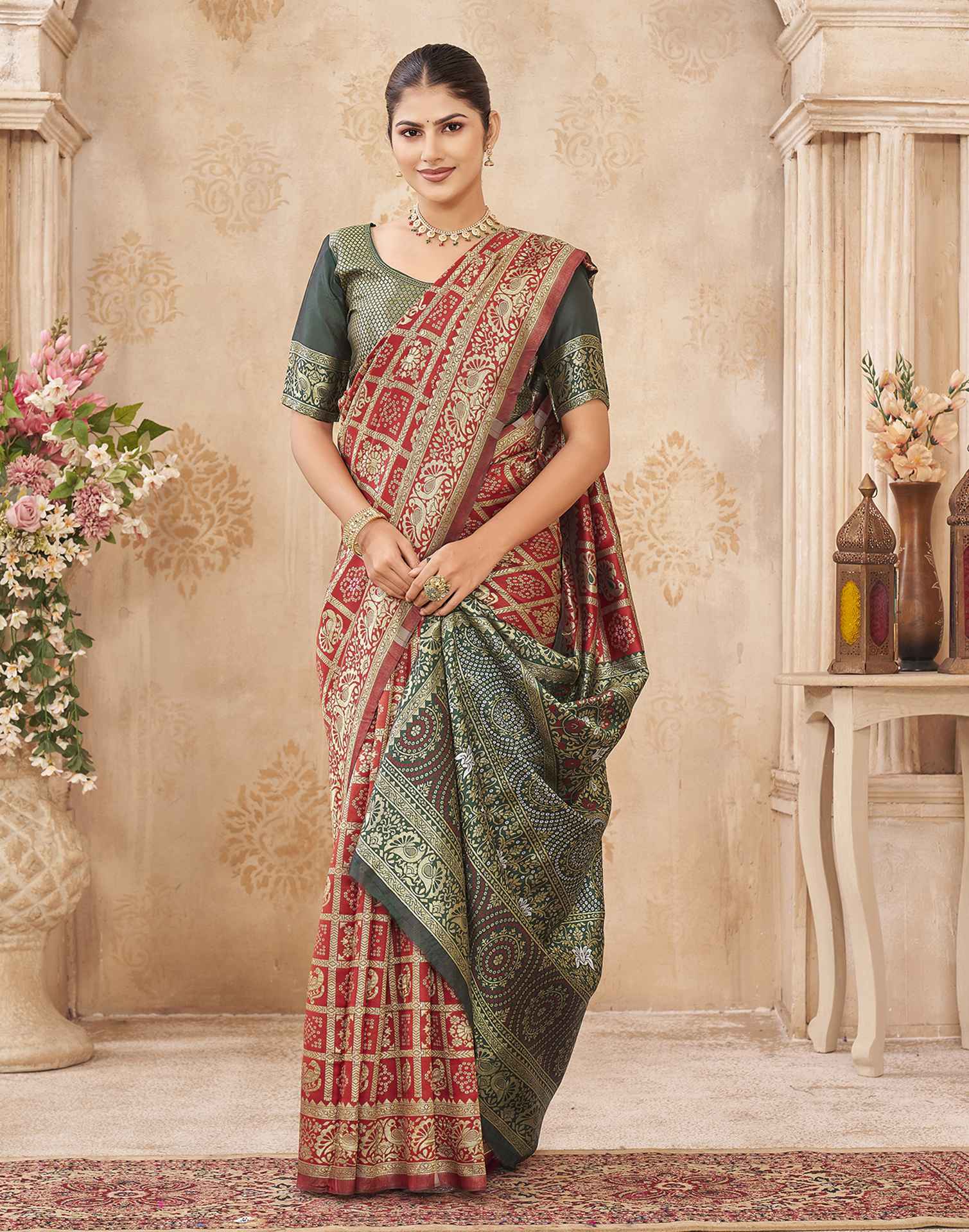 Red Silk Woven Patola Saree