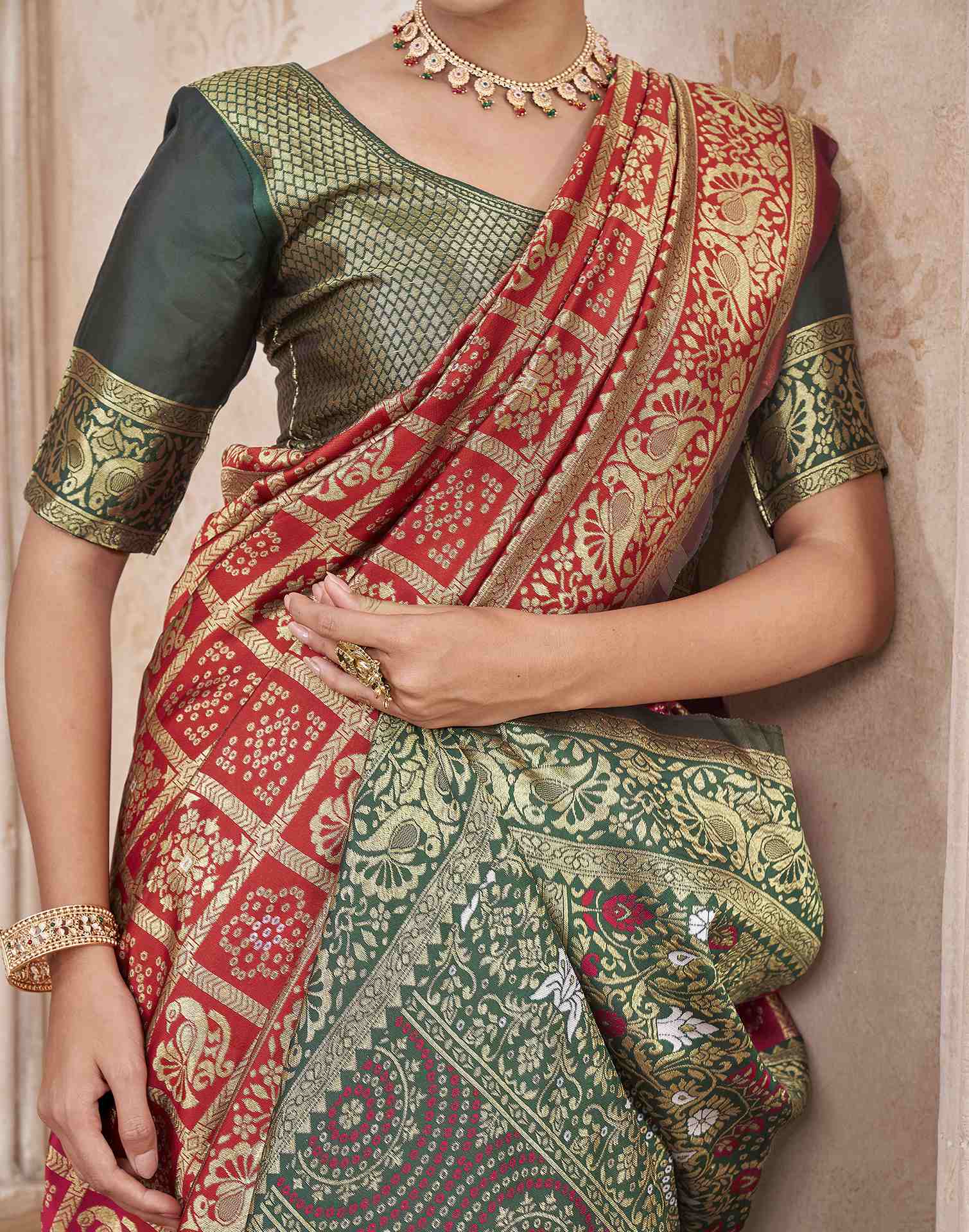 Red Silk Woven Patola Saree