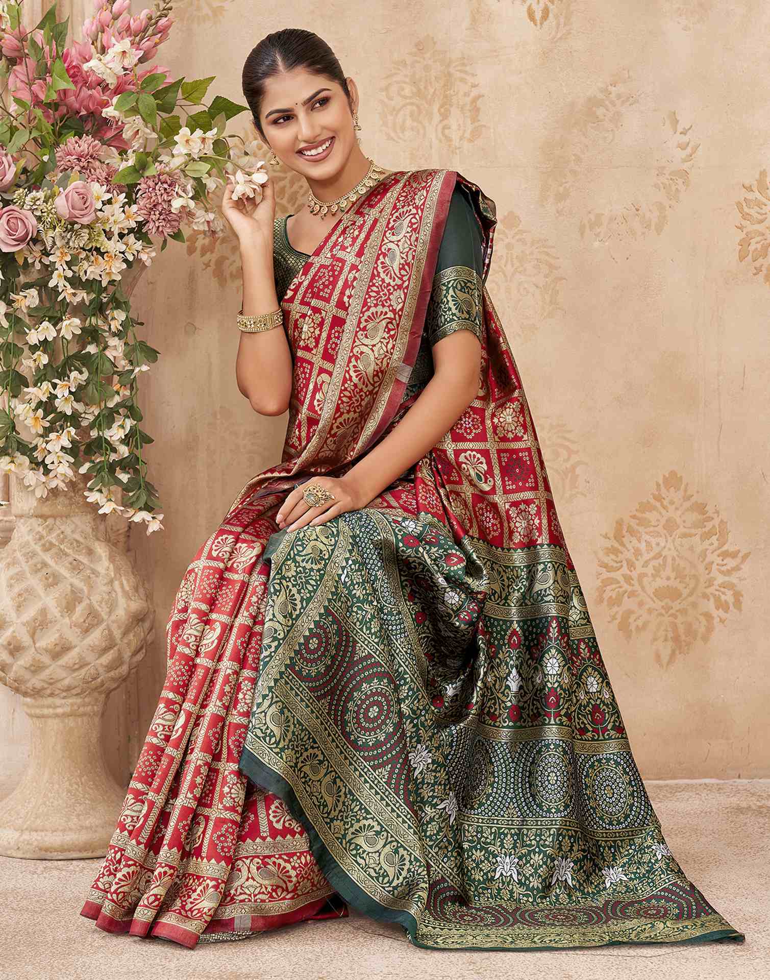 Red Silk Woven Patola Saree