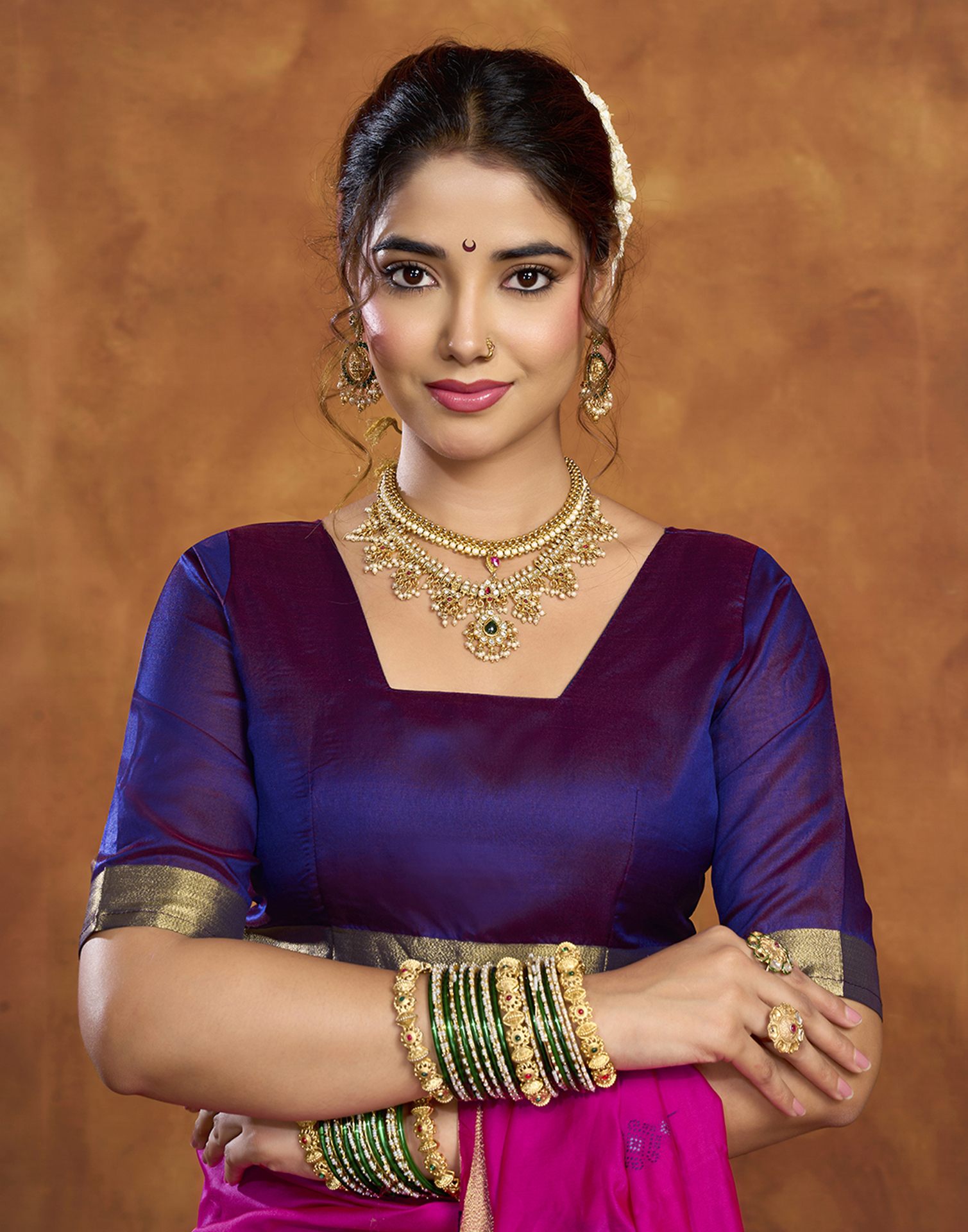 Magenta Silk Woven Paithani Saree