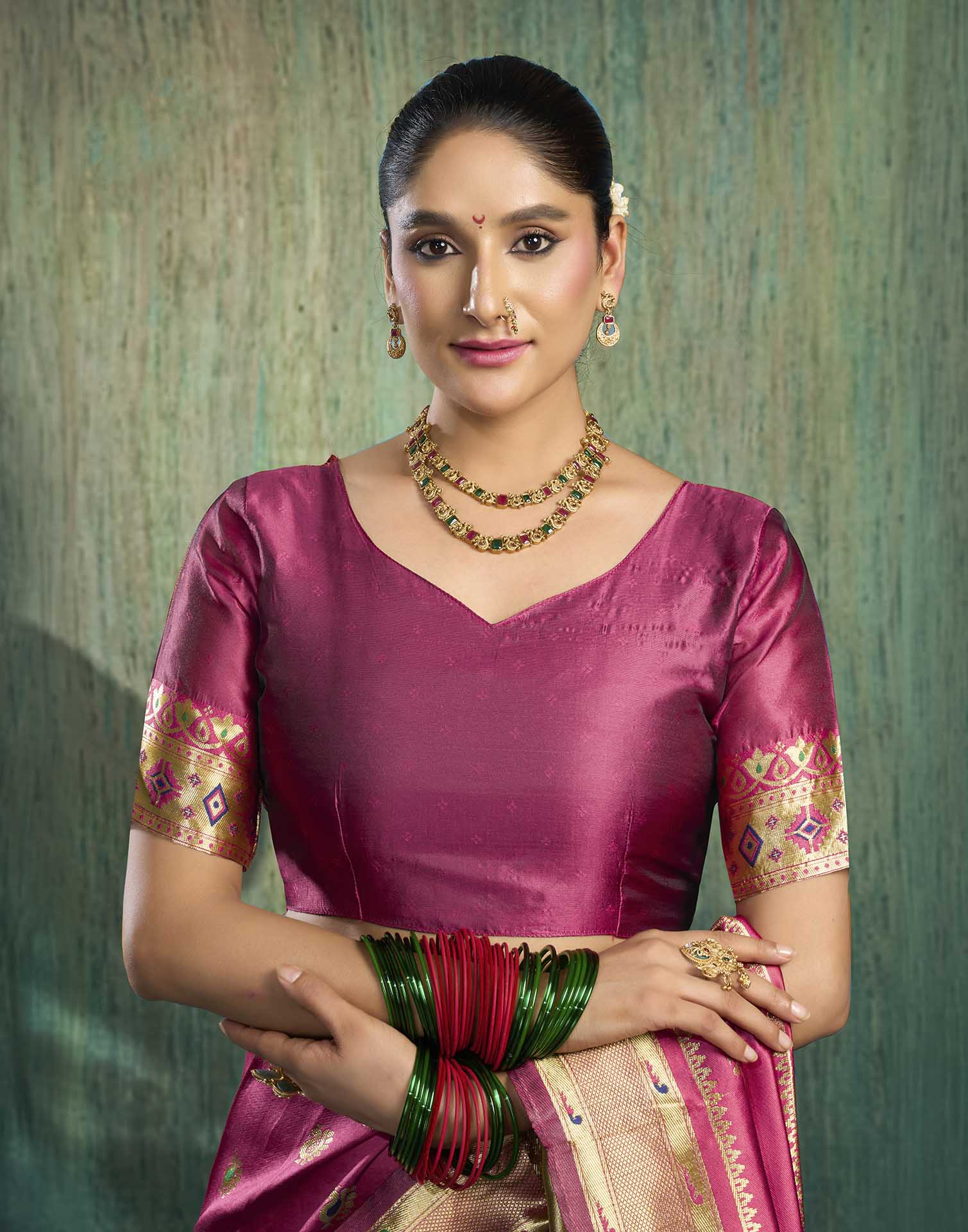 Pink Silk Woven Paithani Saree
