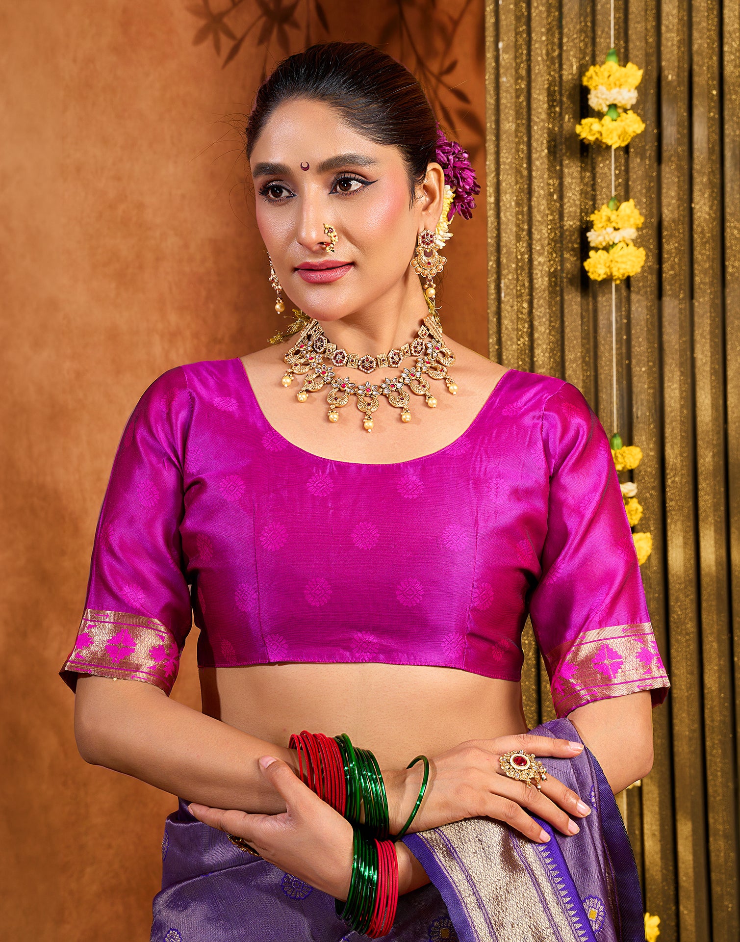 Purple Silk Woven Paithani Saree