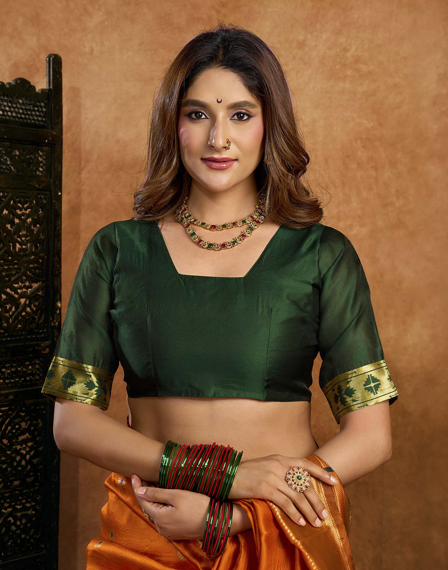 Orange Silk Woven Paithani Saree