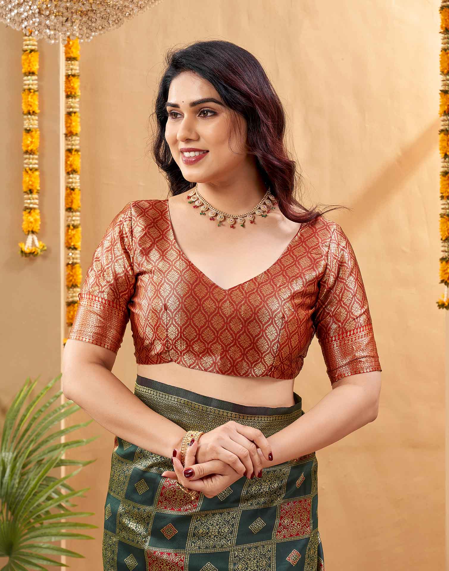 Green Silk Woven Banarasi Saree