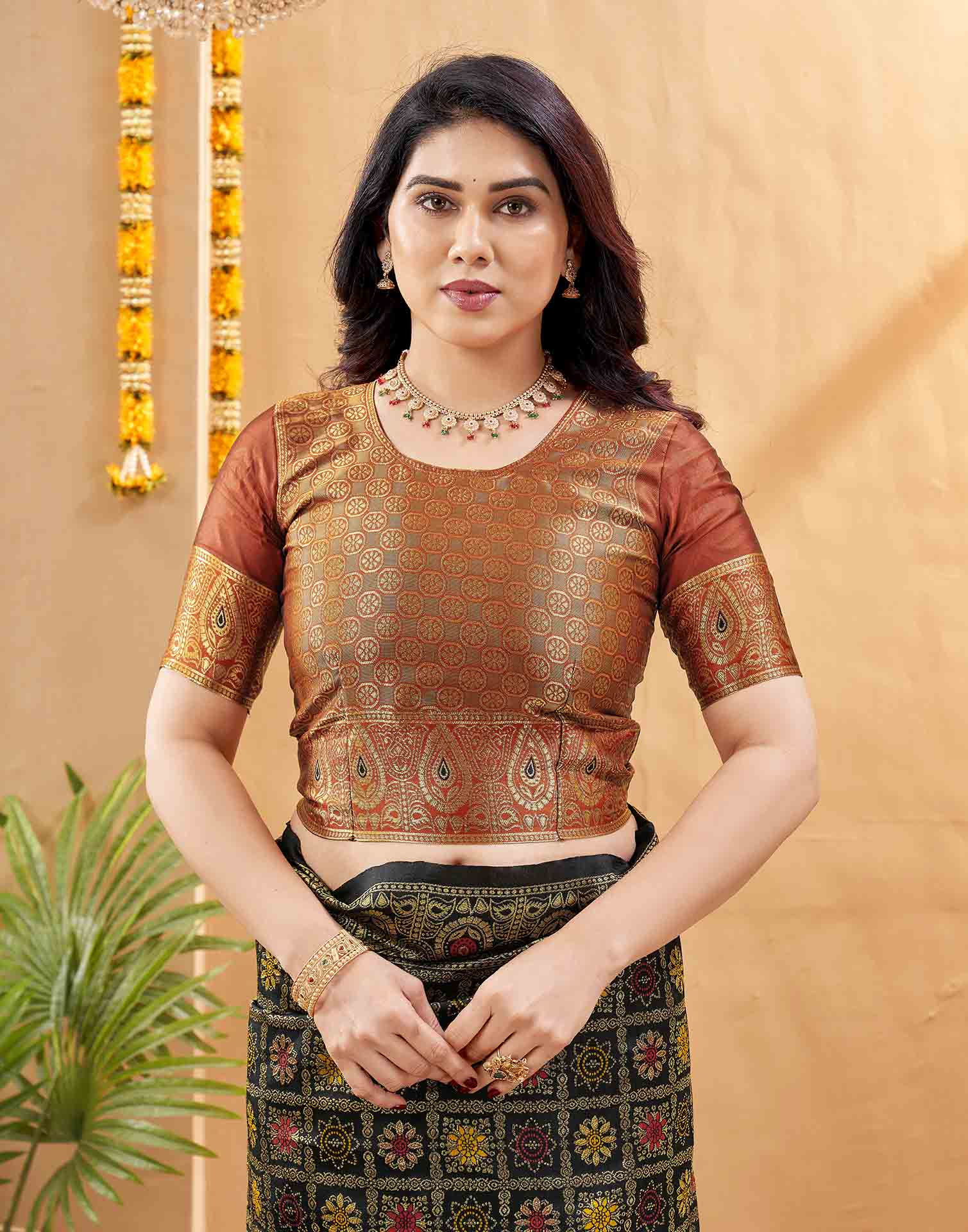 Dark Green Silk Woven Patola Saree