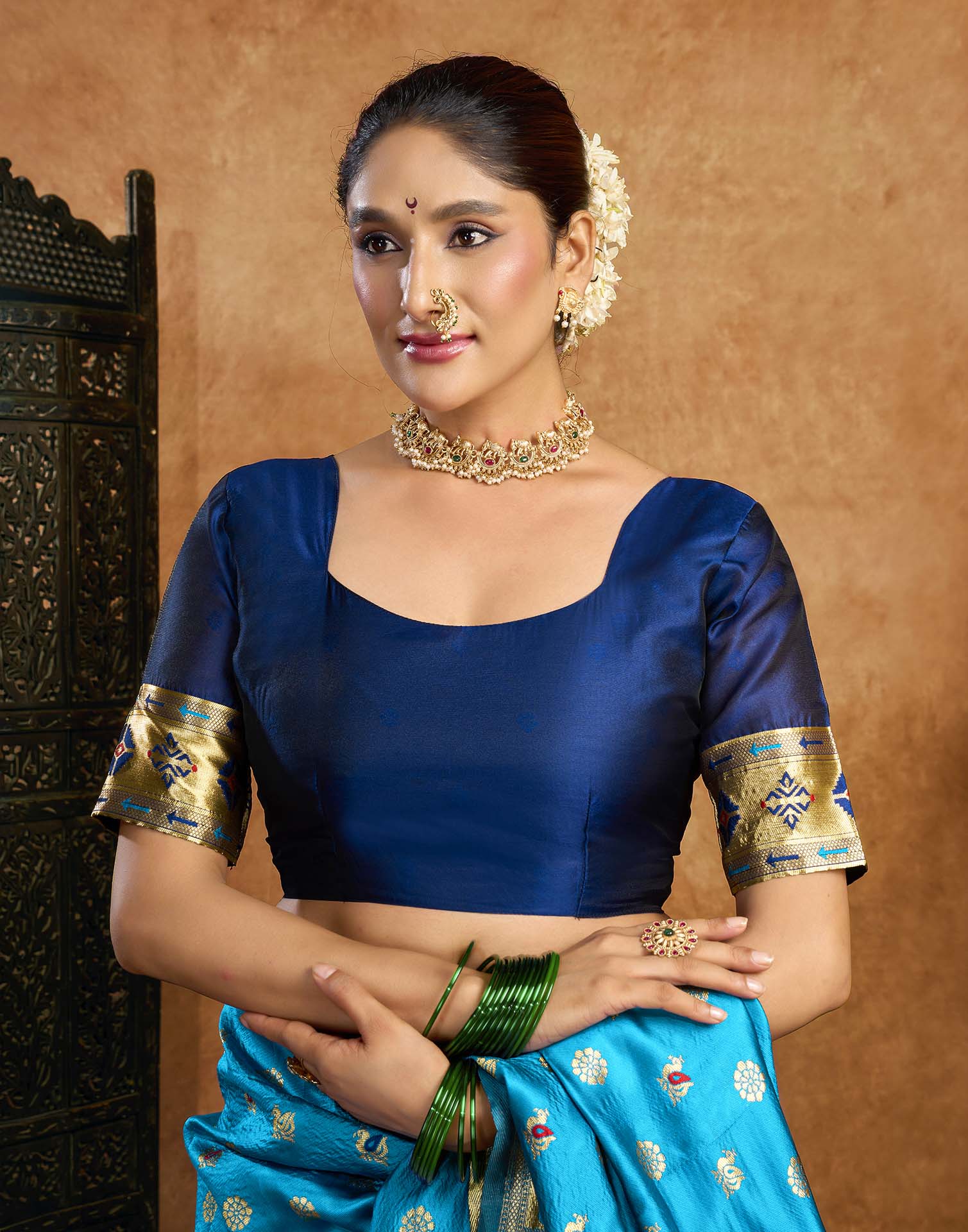 Blue Silk Woven Paithani Saree