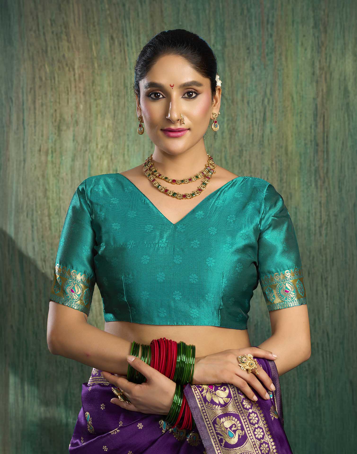 Purple Silk Woven Paithani Saree