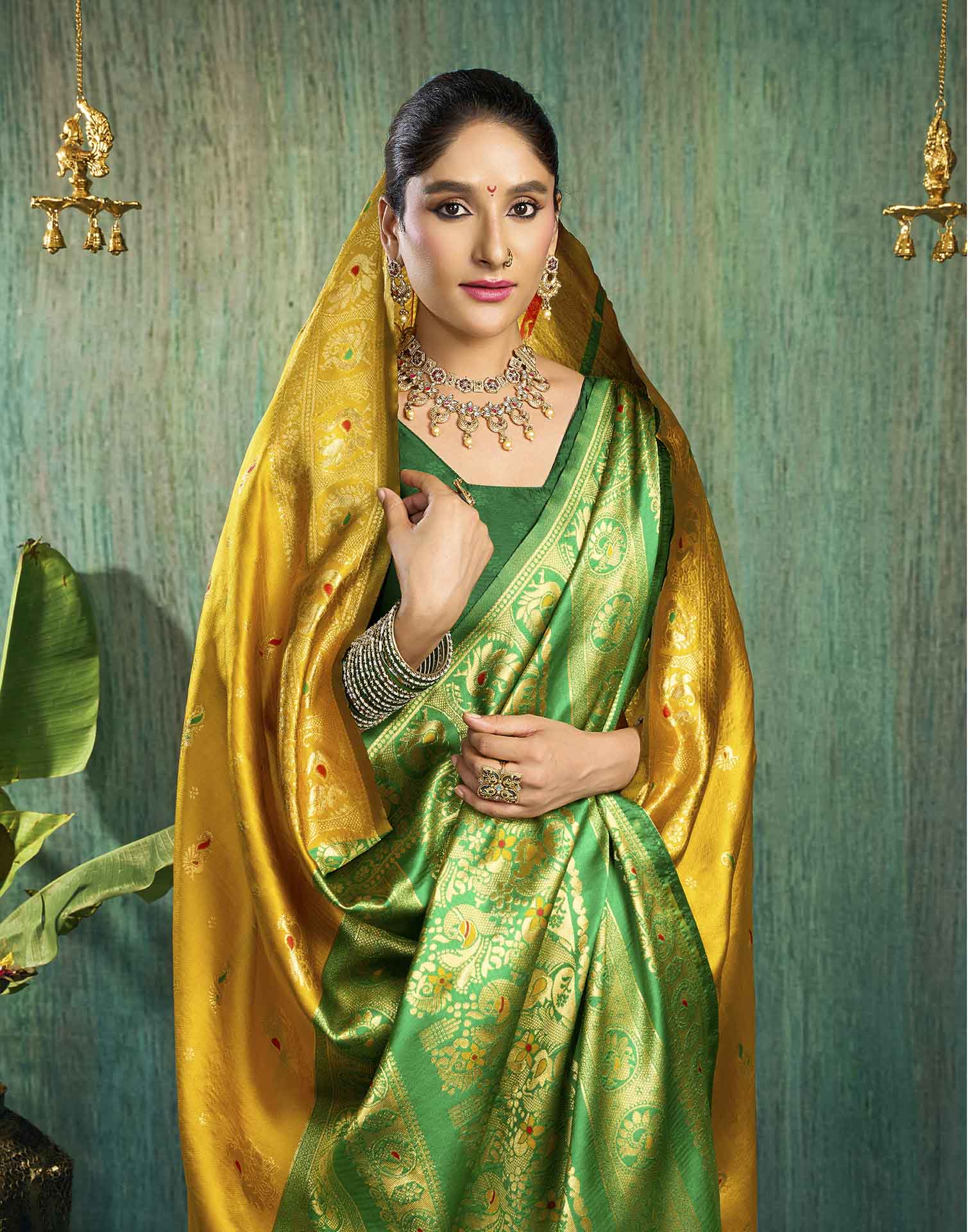 Yellow Silk Woven Paithani Saree