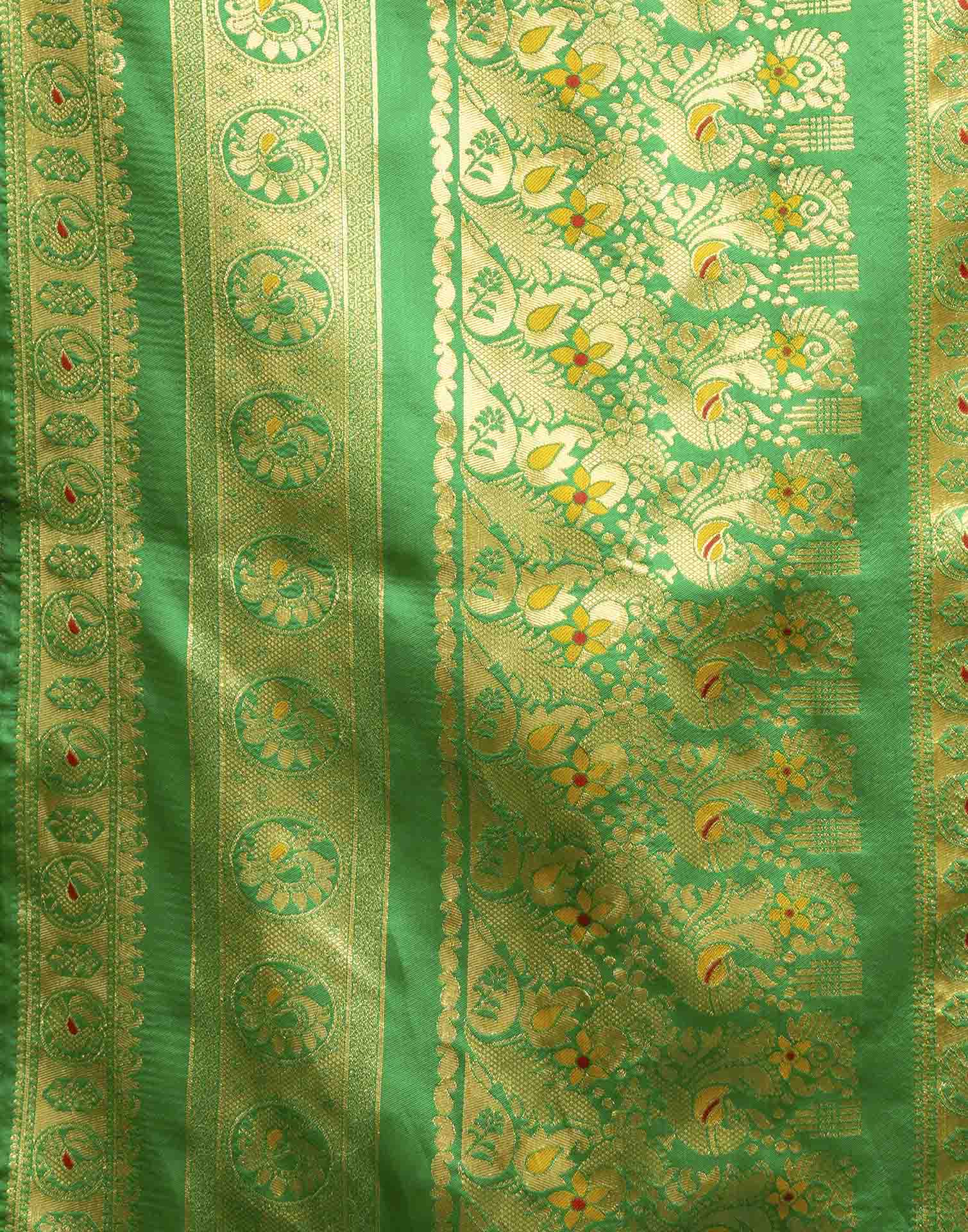 Yellow Silk Woven Paithani Saree