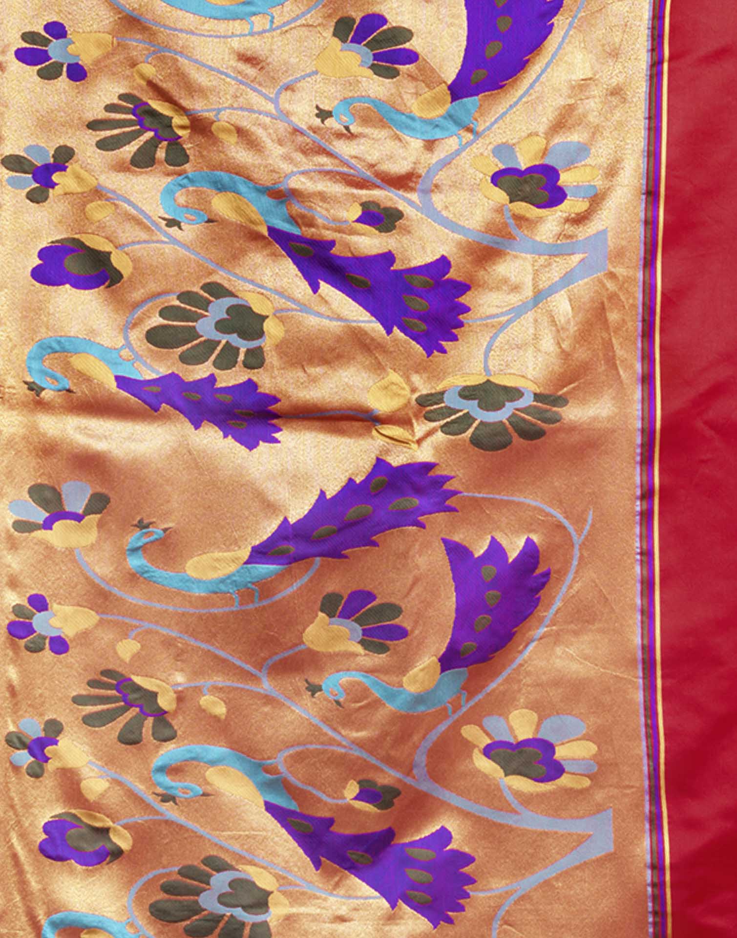 Red Silk Woven Paithani Saree