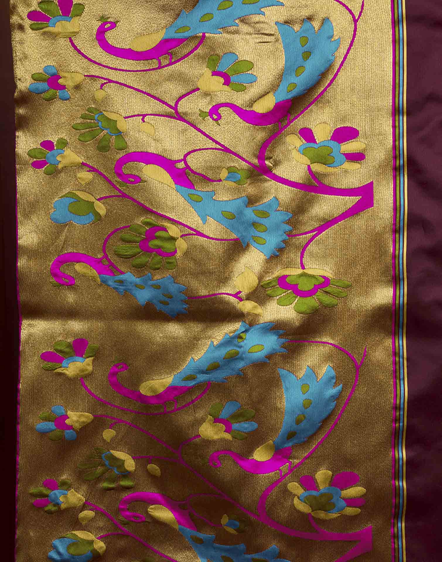 Maroon Silk Woven Paithani Saree