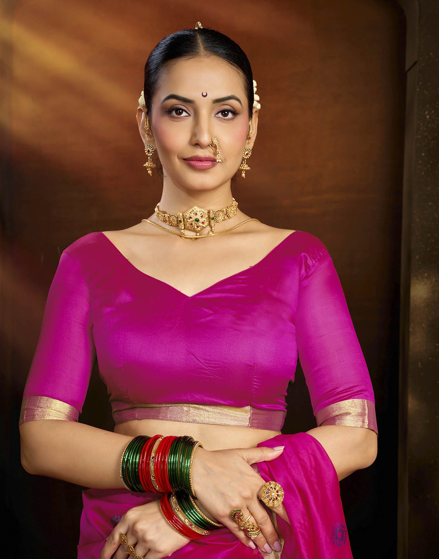 Pink Silk Woven Paithani Saree