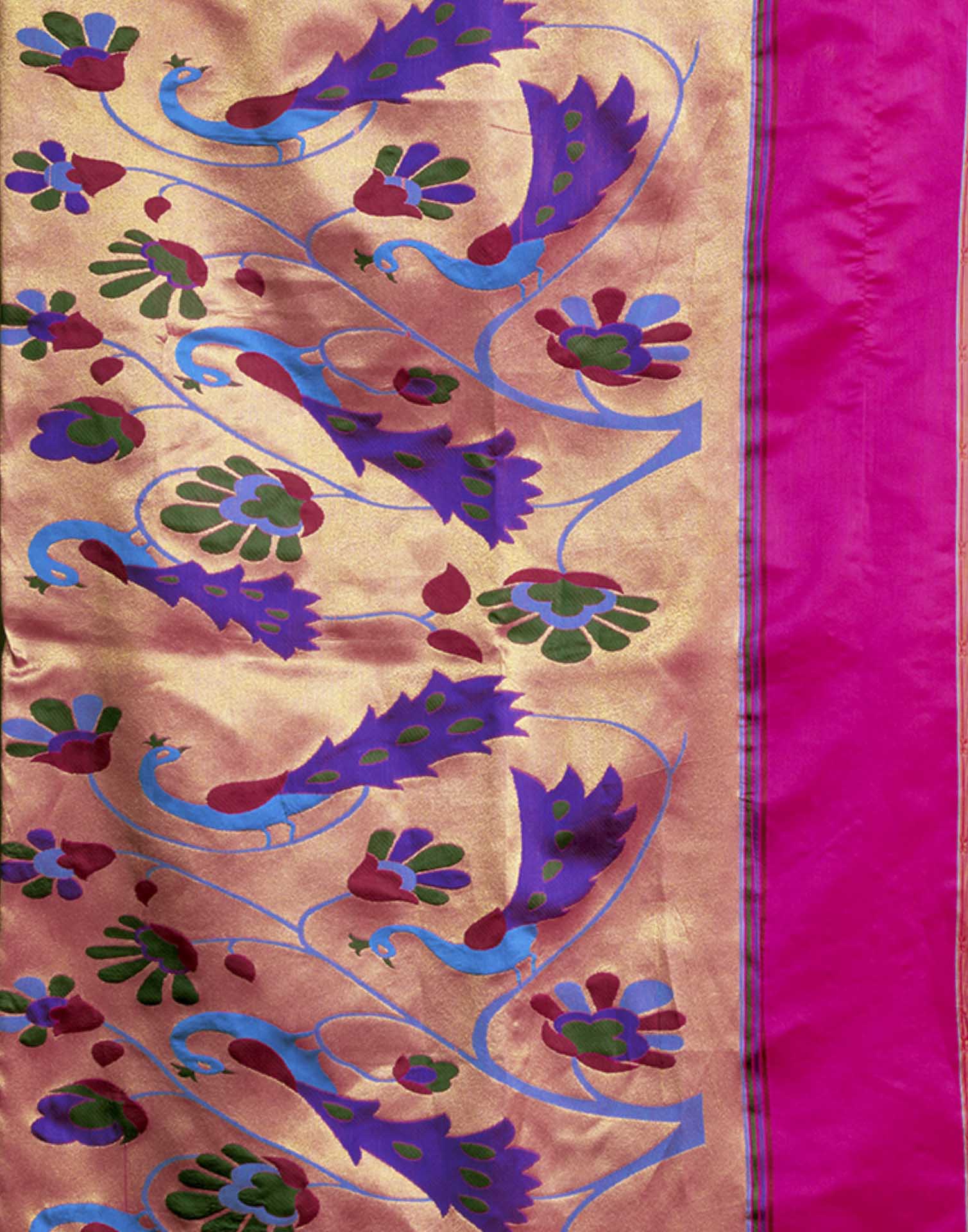 Pink Silk Woven Paithani Saree