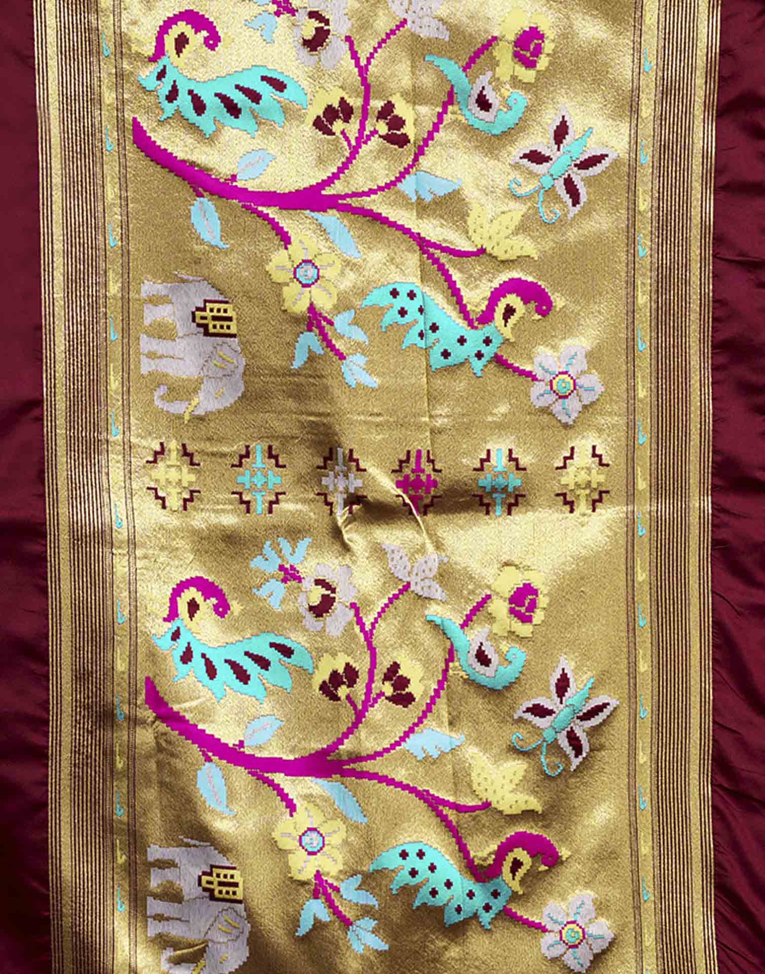 Brown Silk Woven Paithani Saree