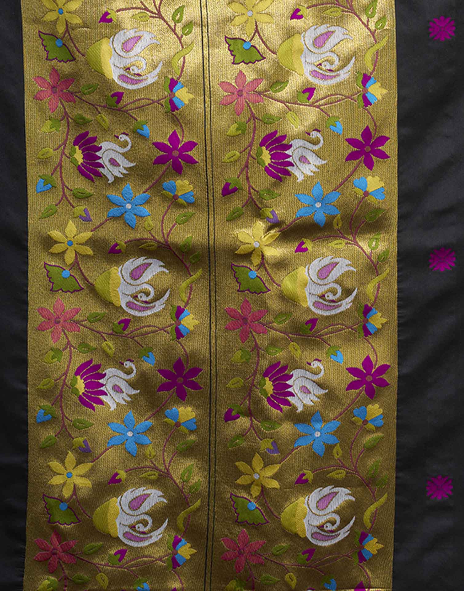 Black Silk Woven Paithani Saree