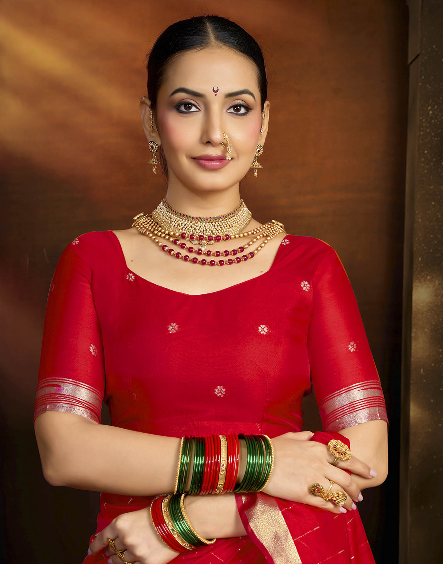 Red Silk Woven Paithani Saree