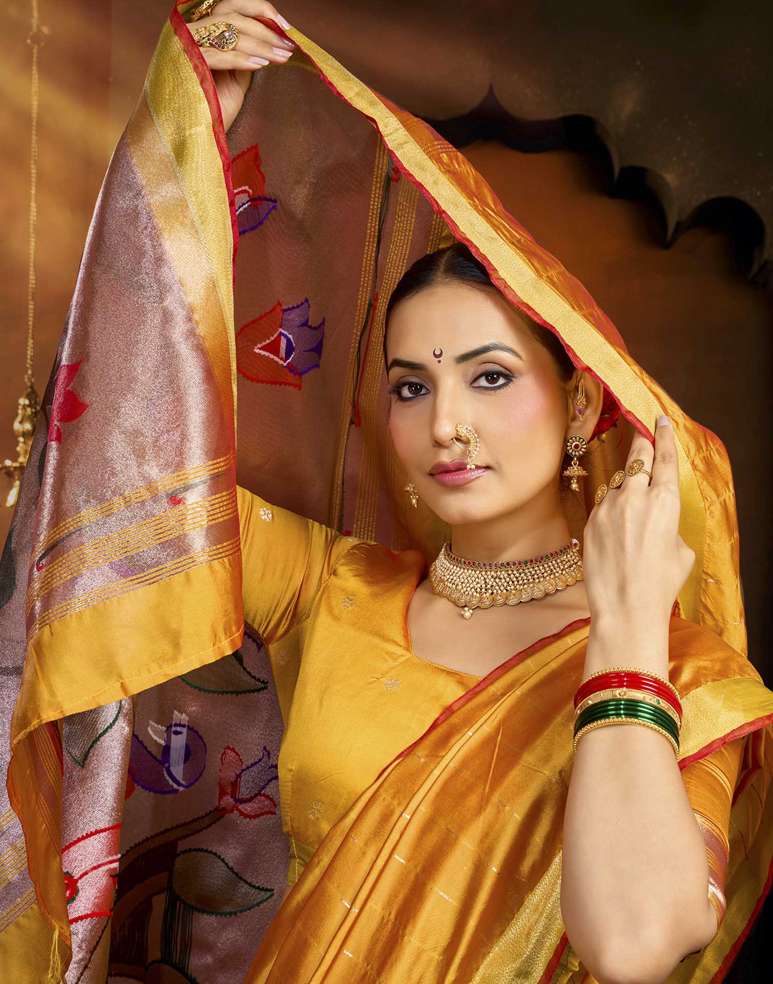 Yellow Silk Woven Paithani Saree