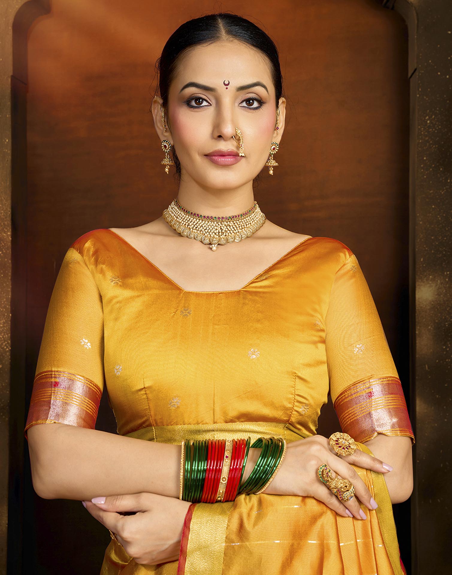 Yellow Silk Woven Paithani Saree