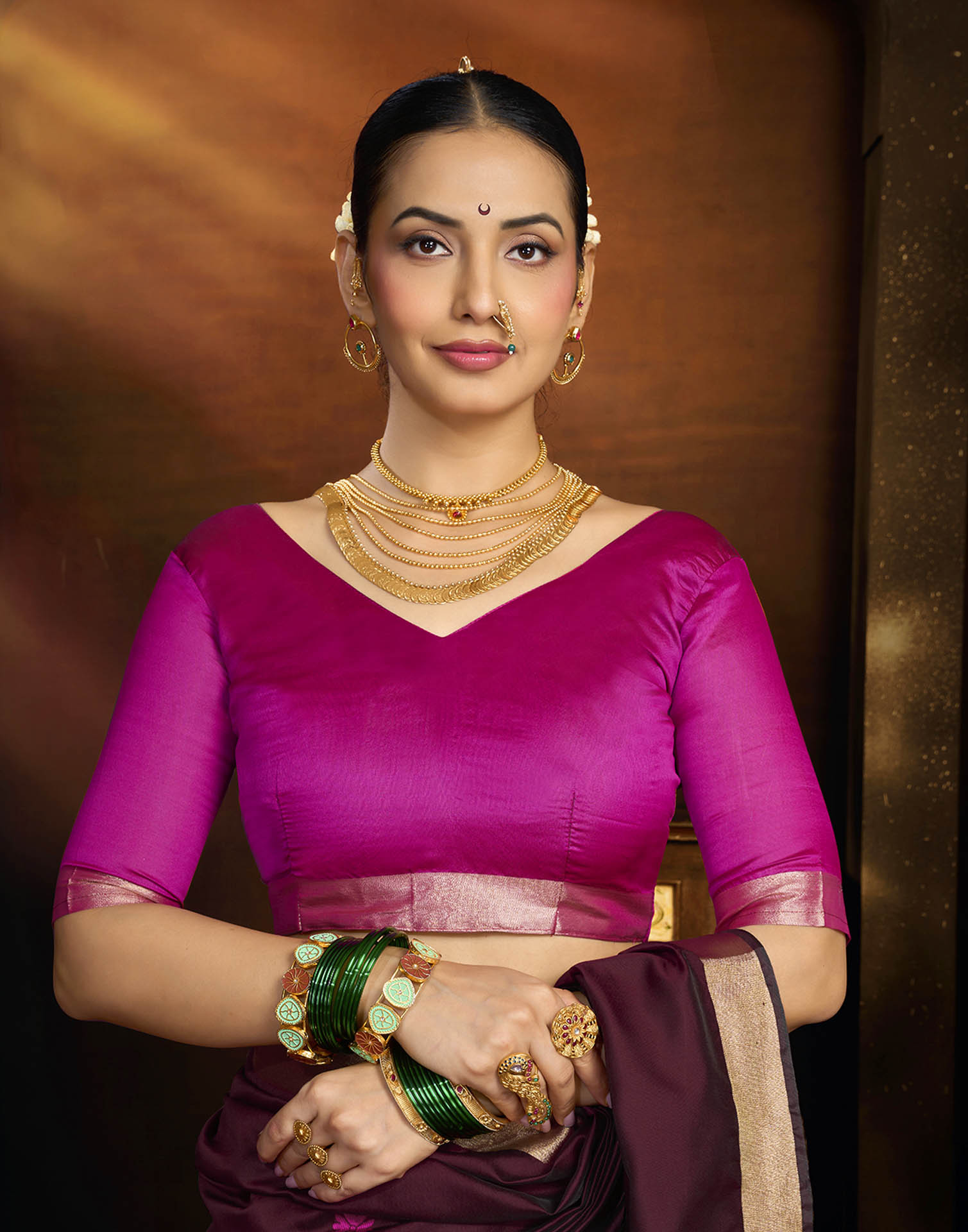 Maroon Silk Woven Paithani Saree