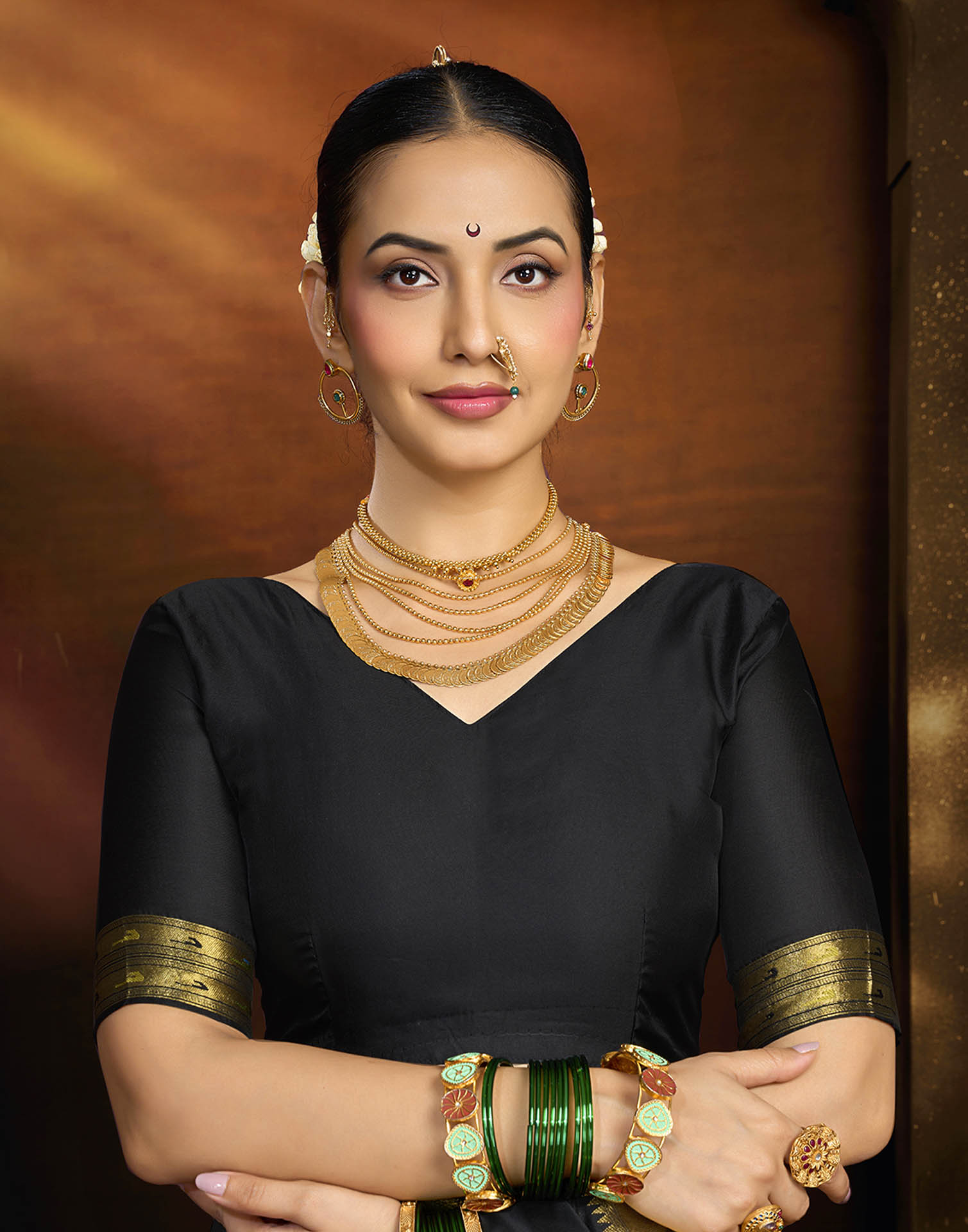 Black Silk Woven Paithani Saree