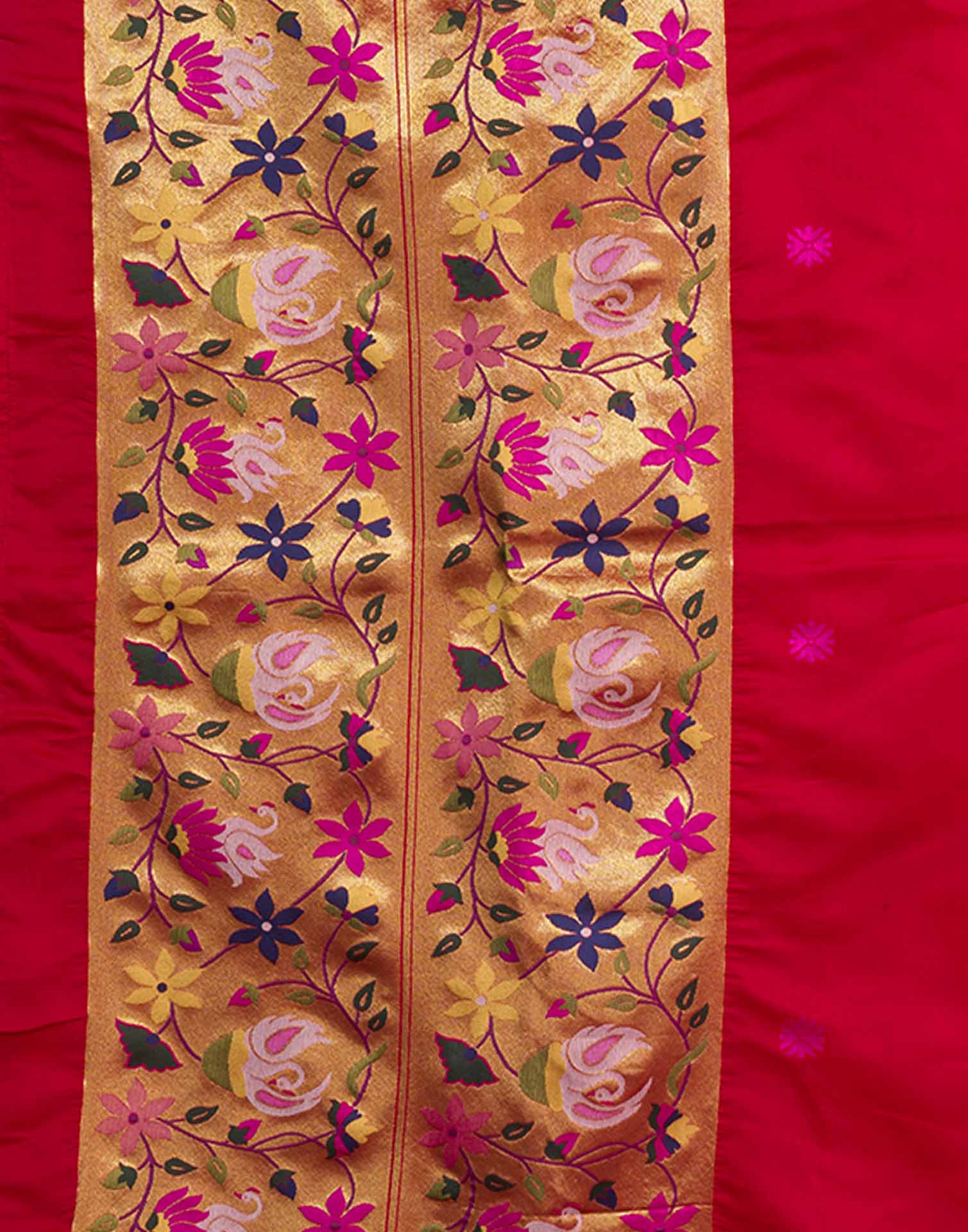 Red Silk Woven Paithani Saree