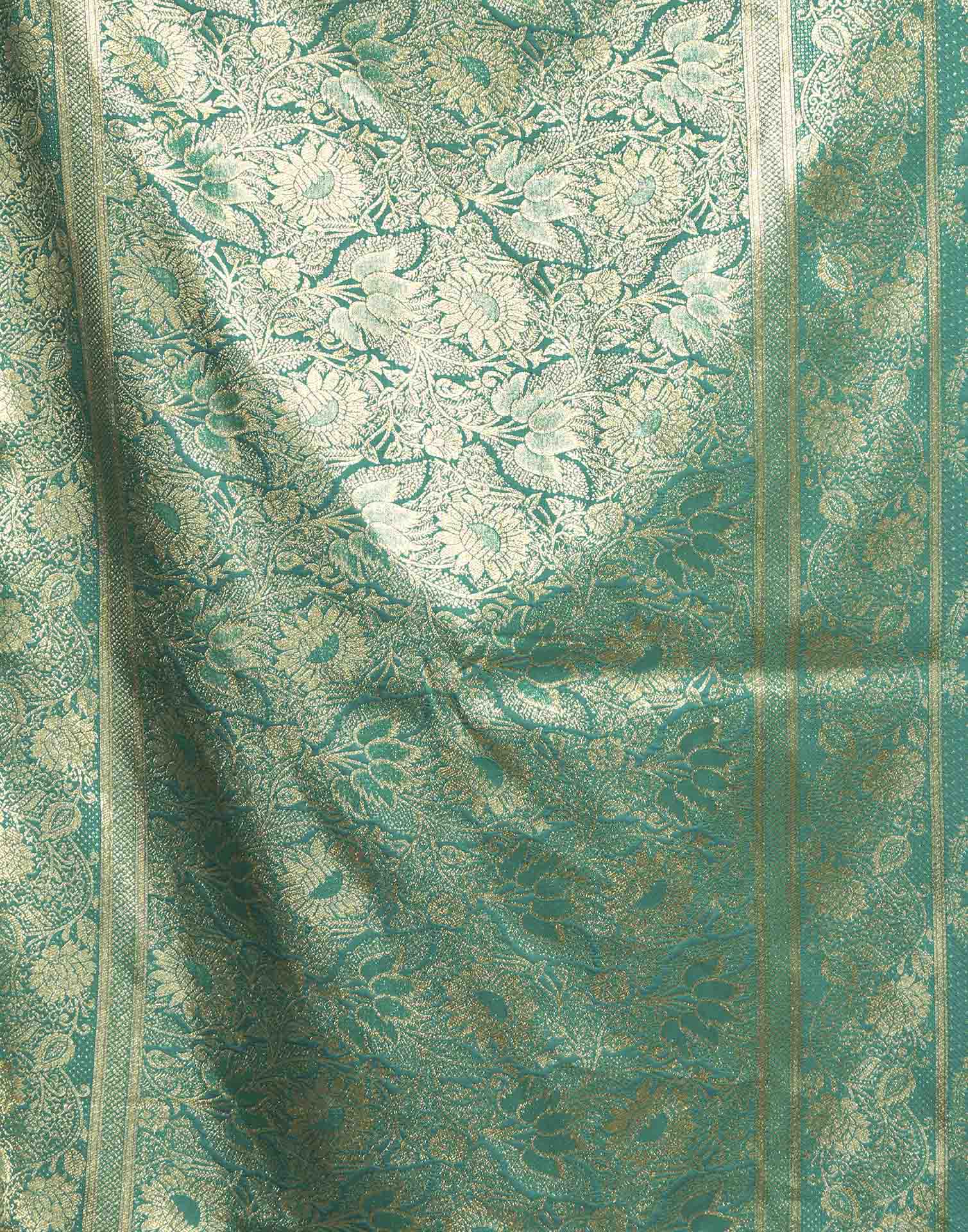 Sky Blue Silk Woven Banarasi Saree