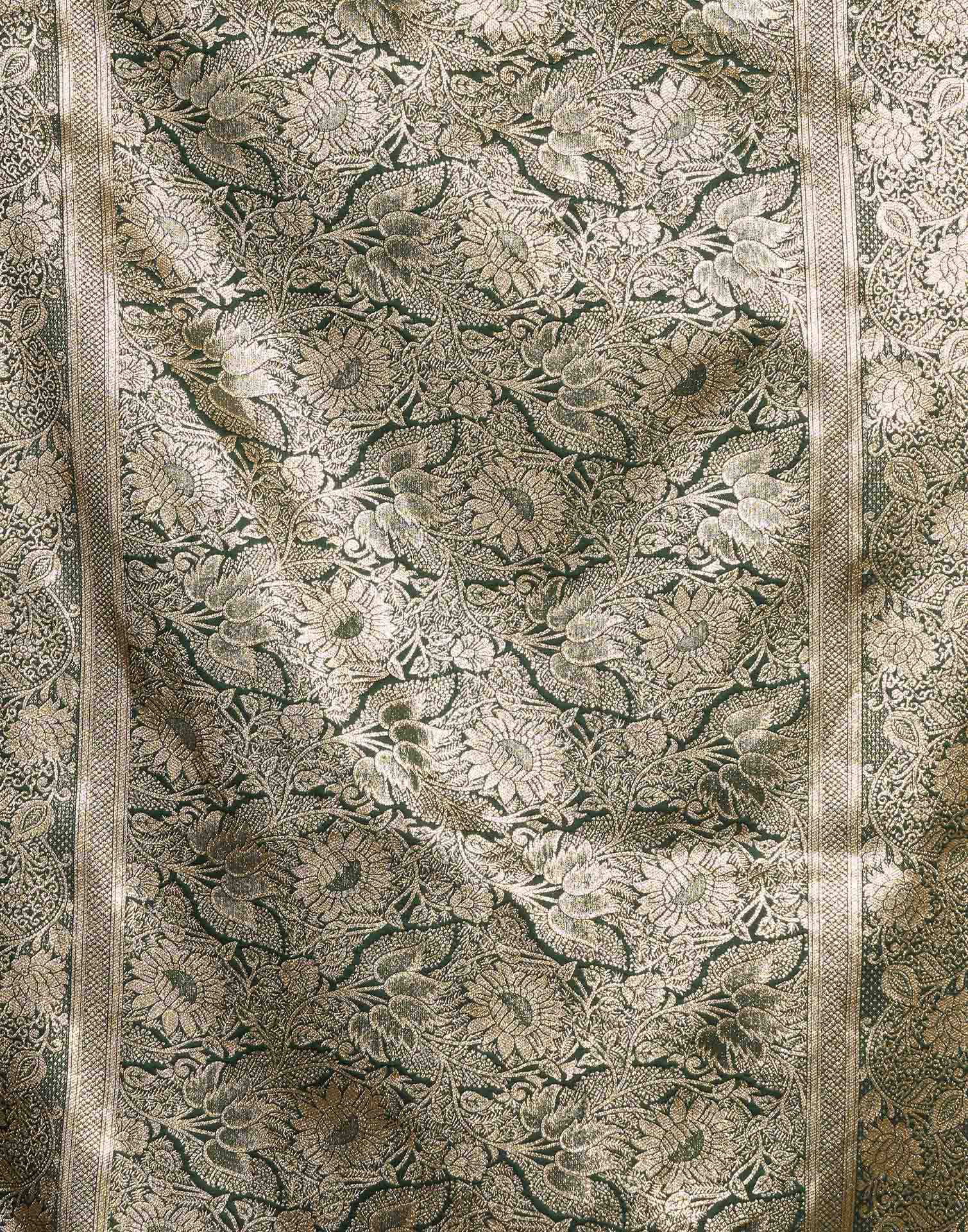Dark Blue Silk Woven Banarasi Saree