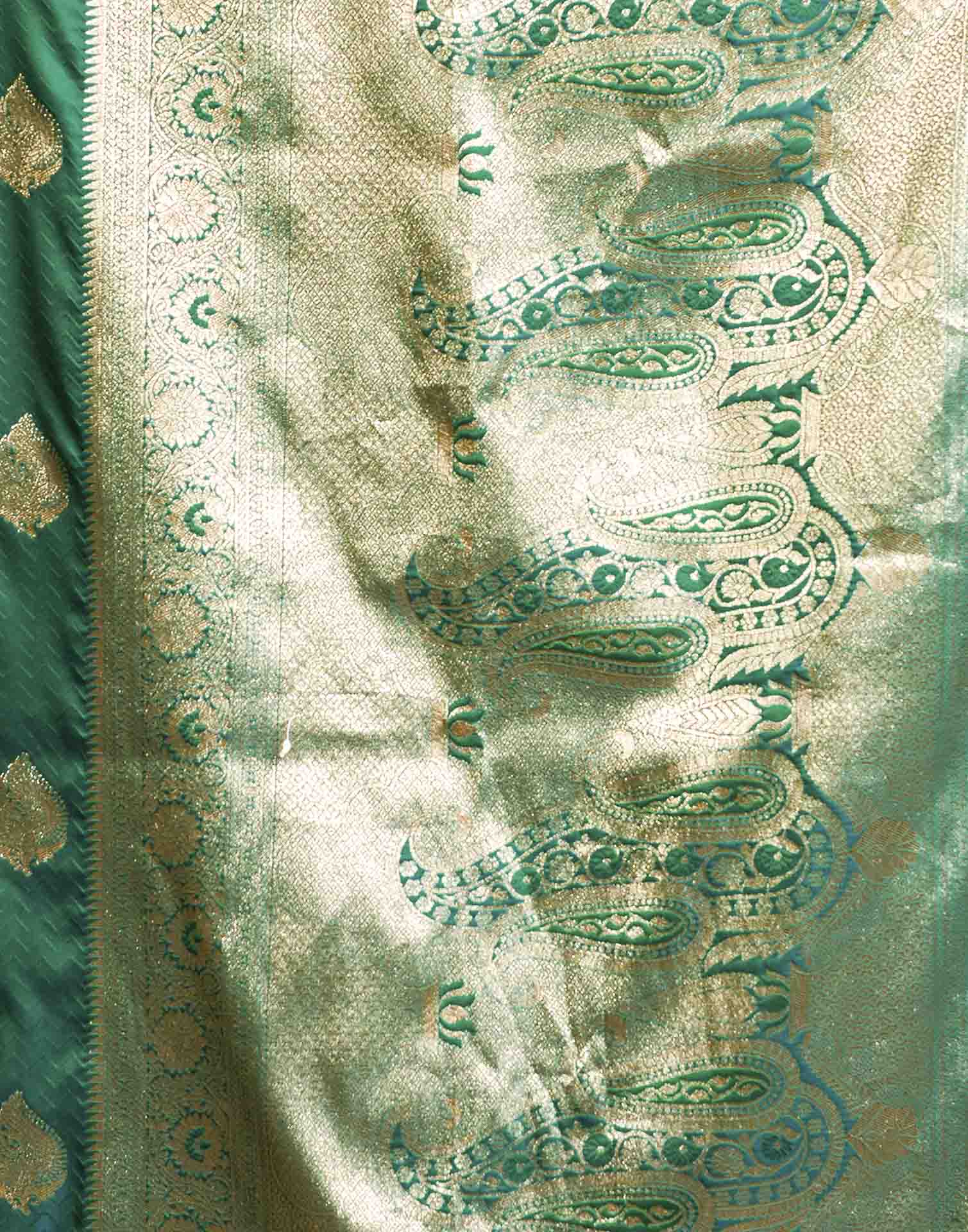 Turqouise Silk Woven Banarasi Saree