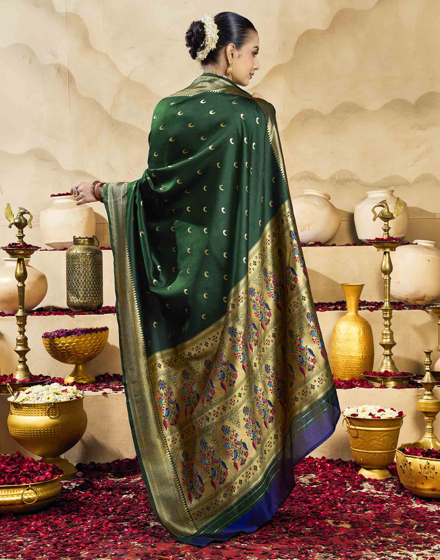 Green Silk Woven Paithani Saree