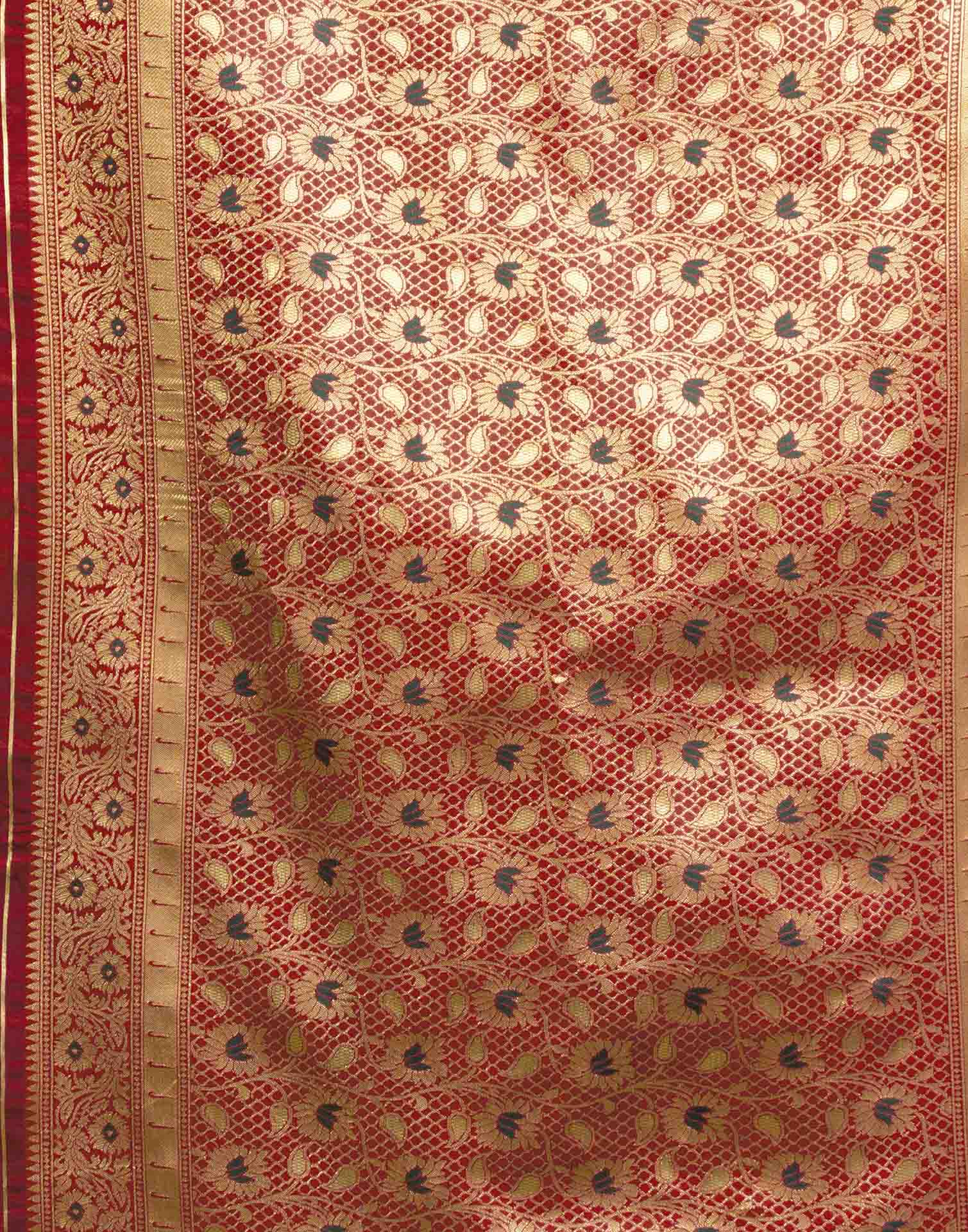 Red Silk Woven Paithani Saree