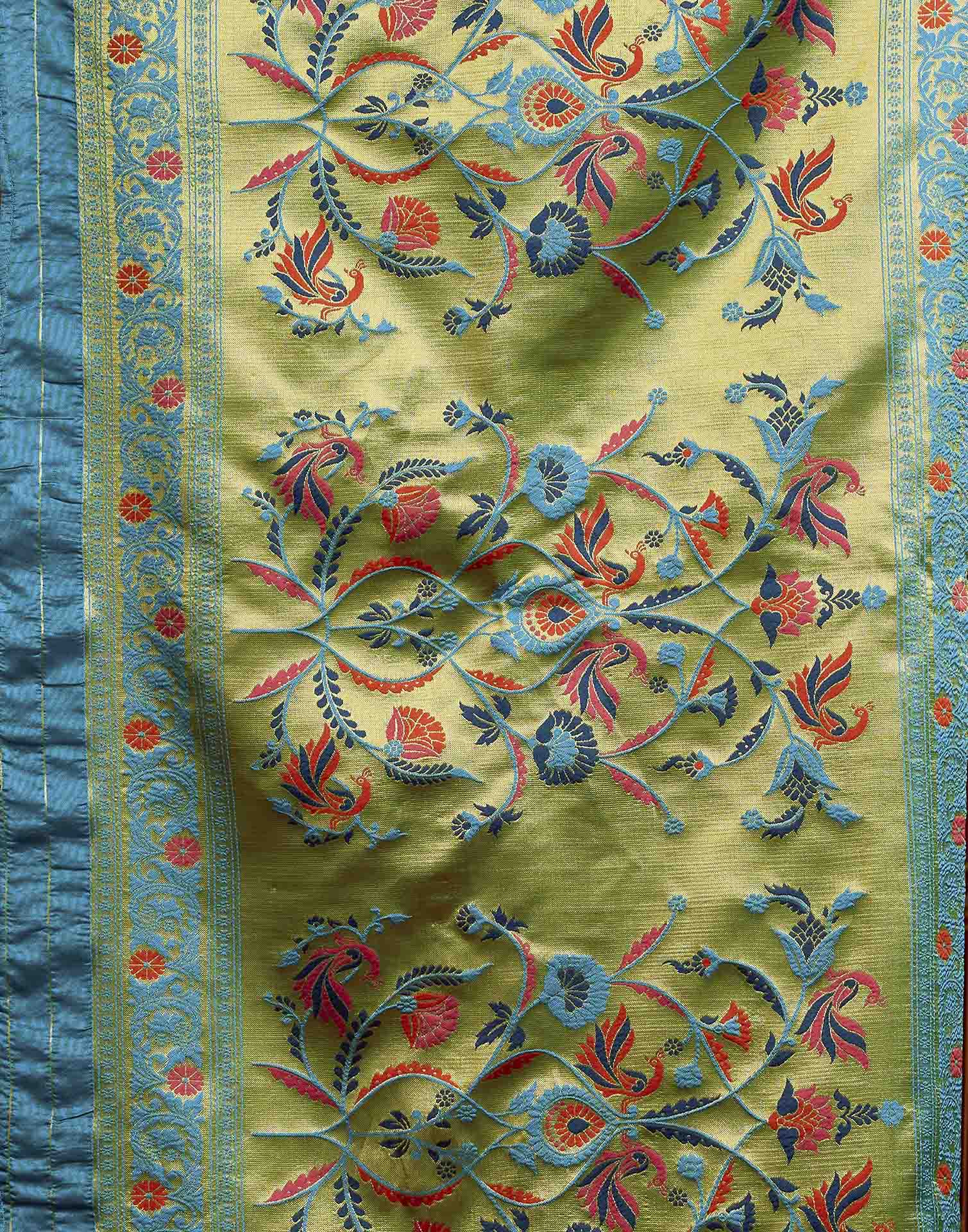 Blue Silk Woven Paithani Saree