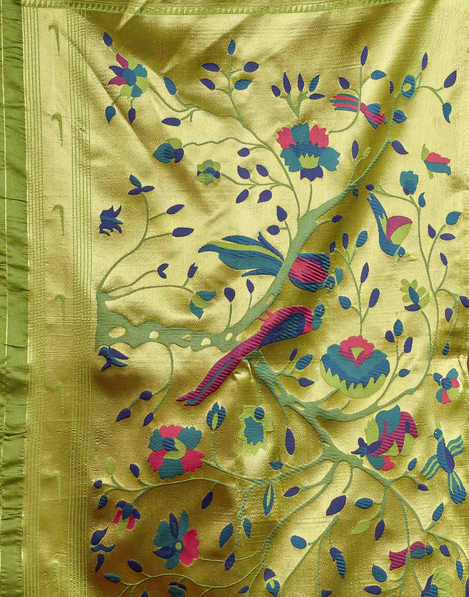 Green Silk Woven Paithani Saree