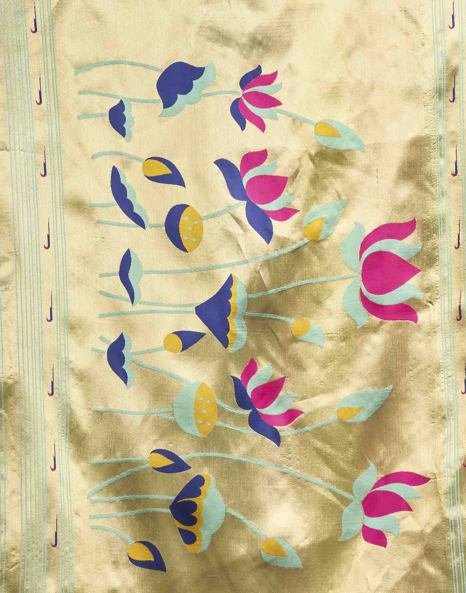 Mint Green Silk Woven Paithani Saree