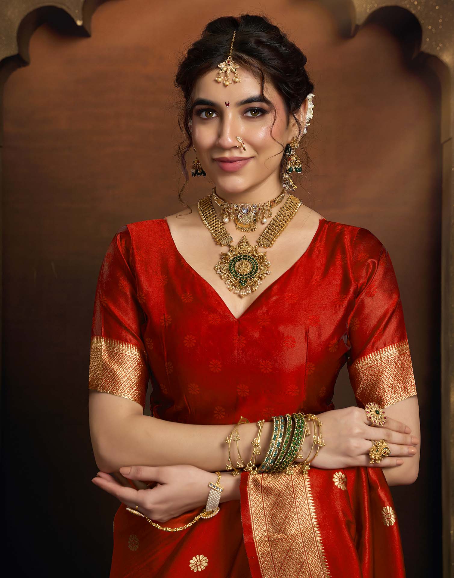 Red Silk Woven Paithani Saree