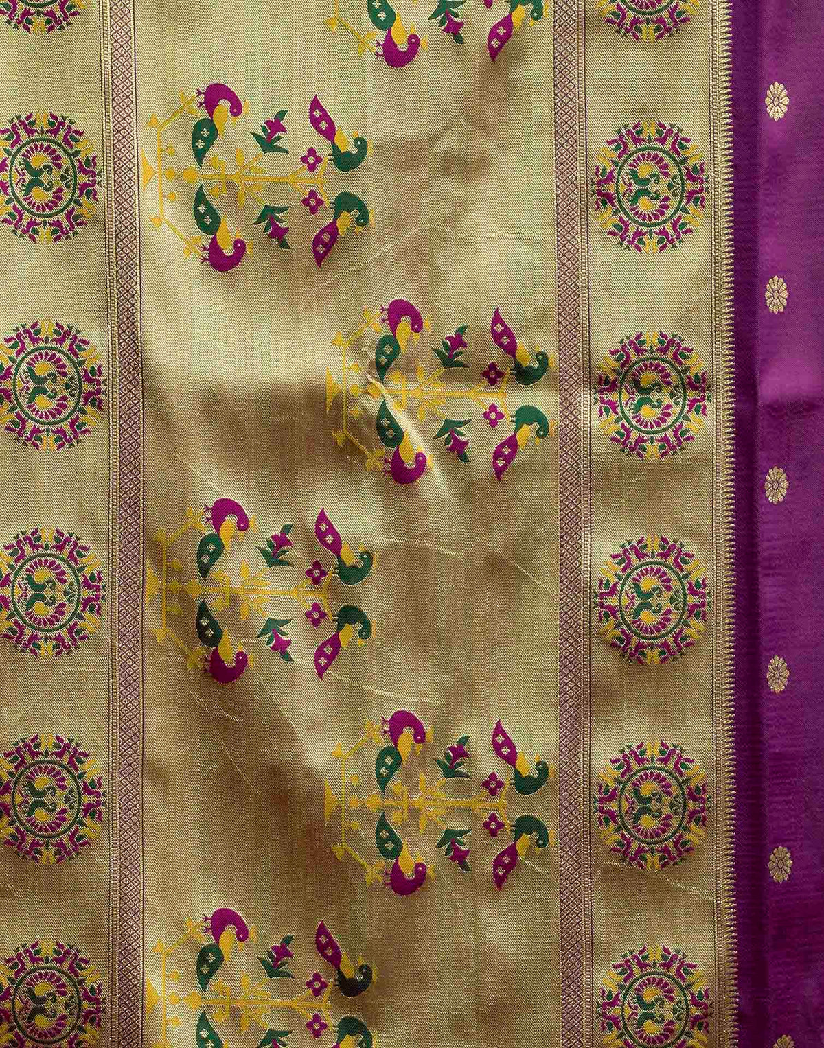 Purple Silk Woven Paithani Saree