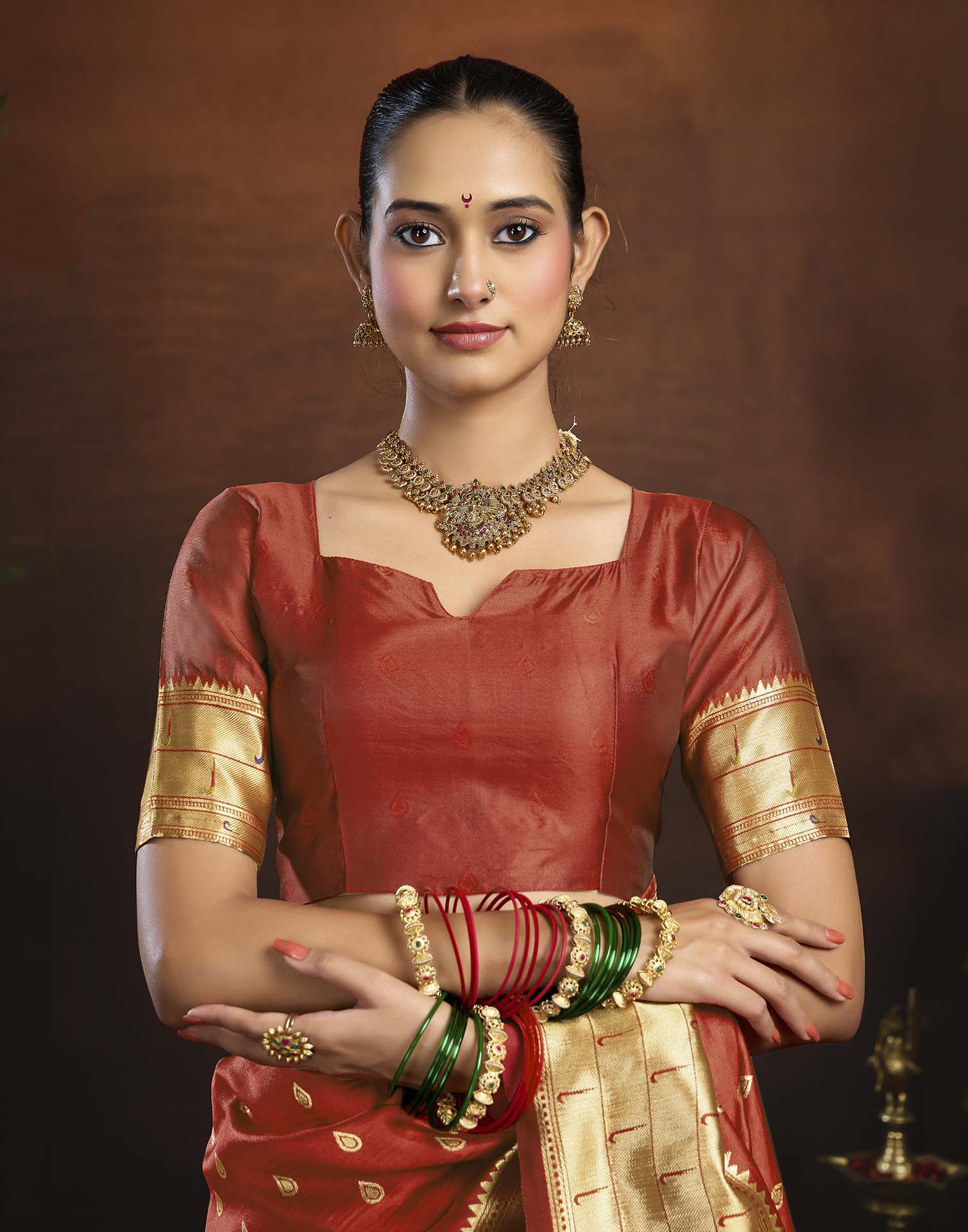 Red Silk Woven Paithani Saree