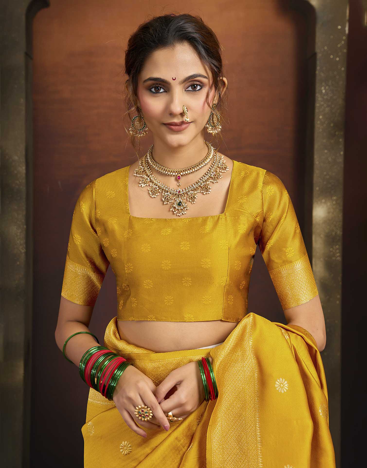 Yellow Silk Woven Paithani Saree