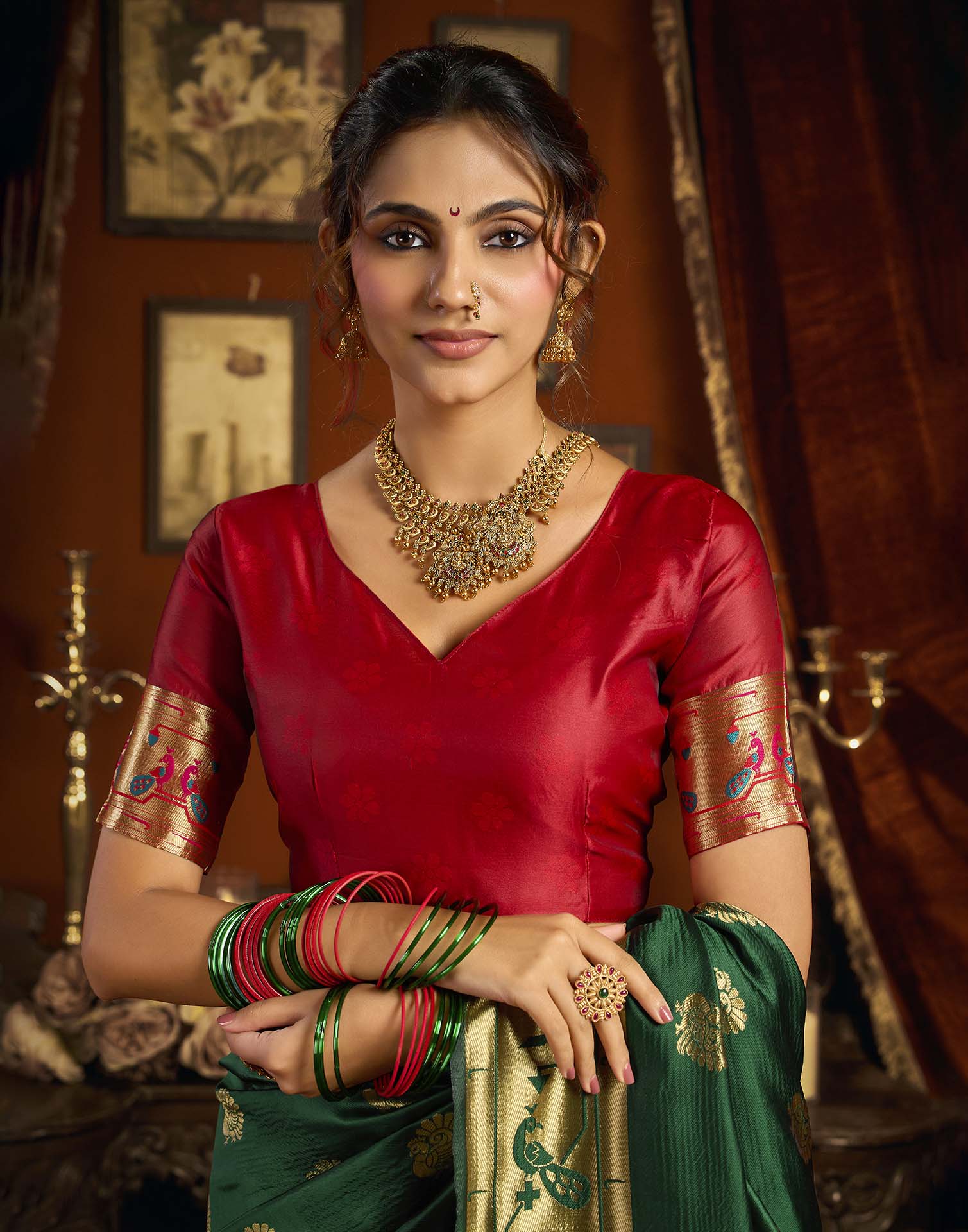 Green Silk Woven Paithani Saree