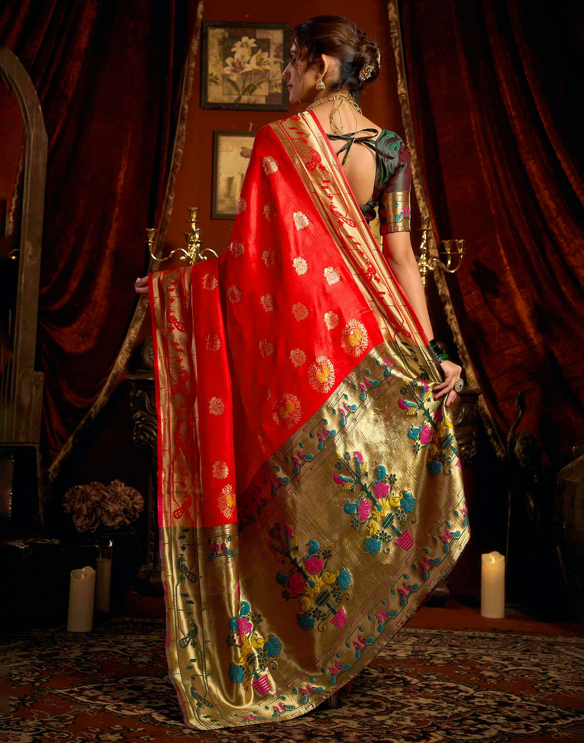 Pink Silk Woven Paithani Saree
