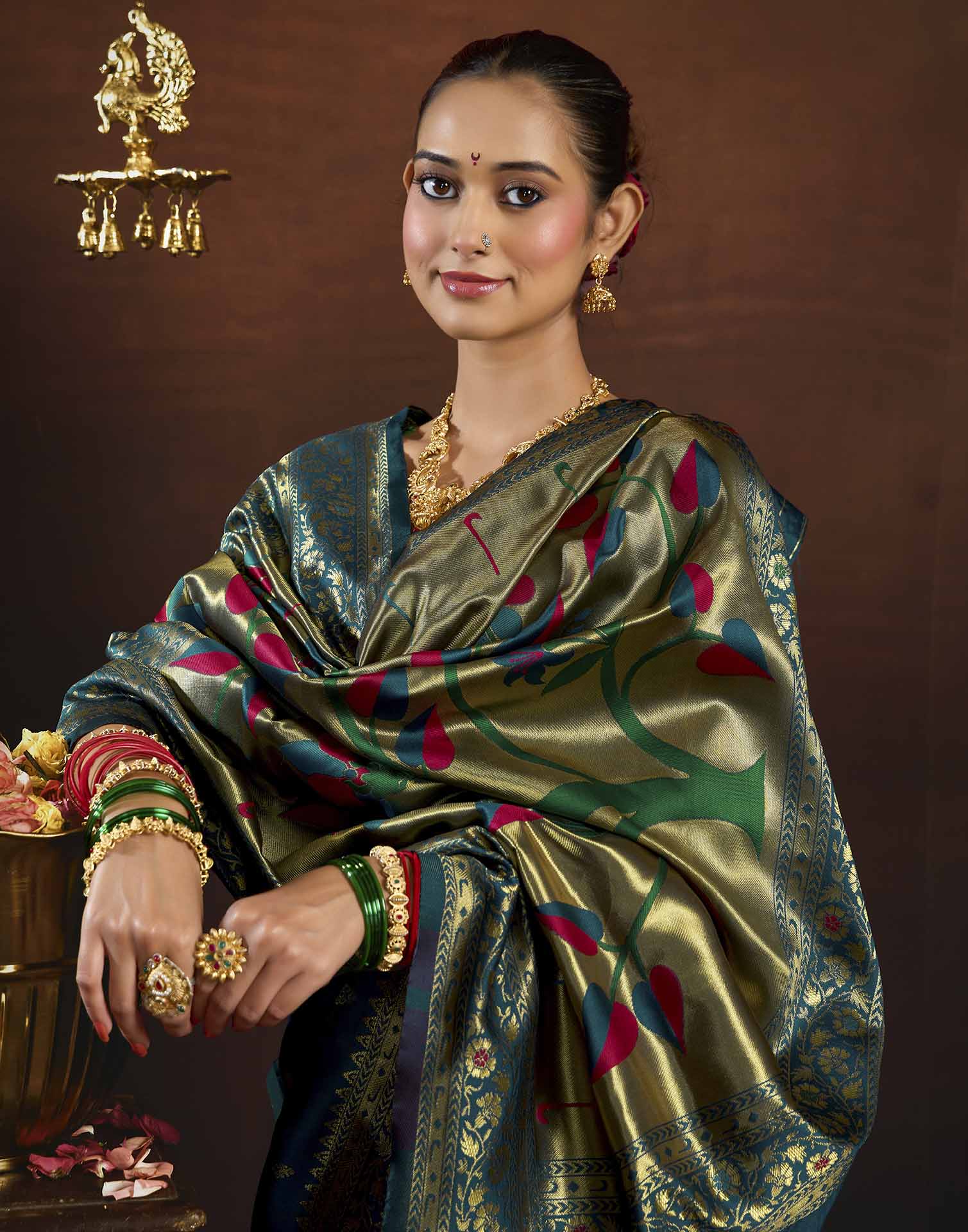 Blue Silk Woven Paithani Saree