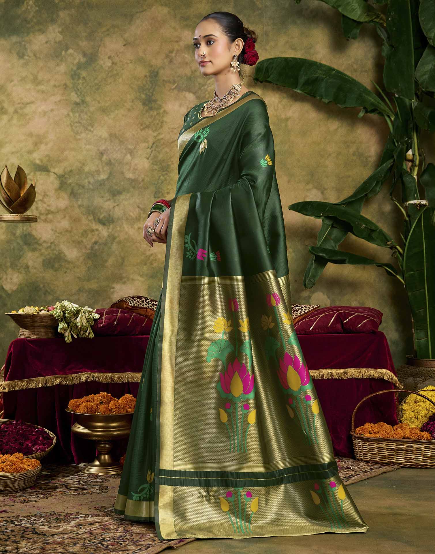 Green Silk Woven Paithani Saree