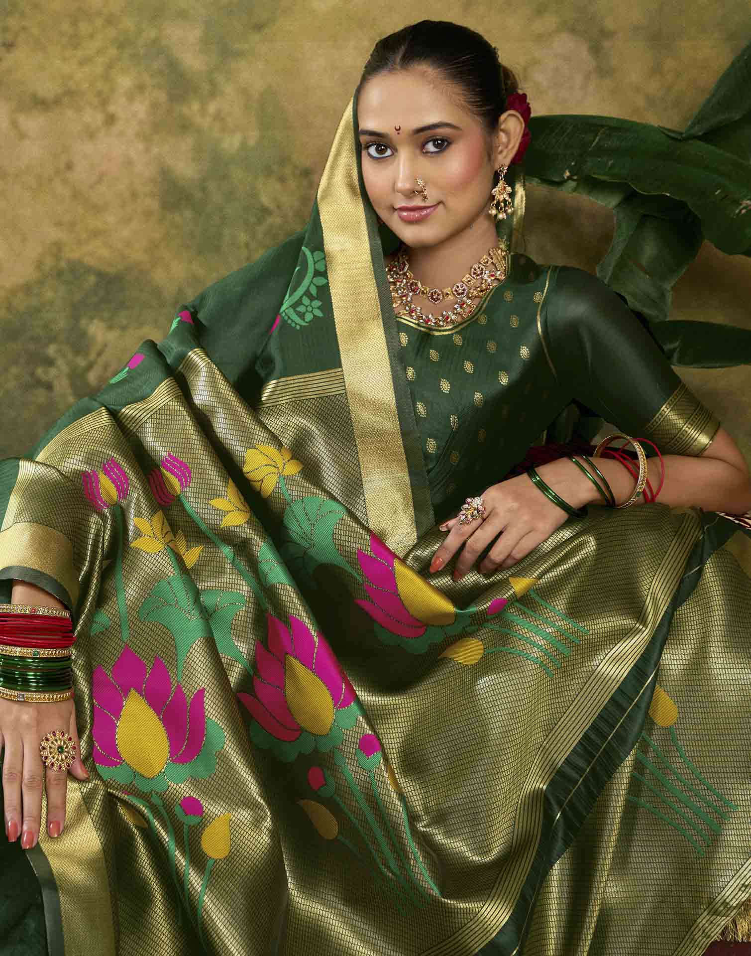 Green Silk Woven Paithani Saree