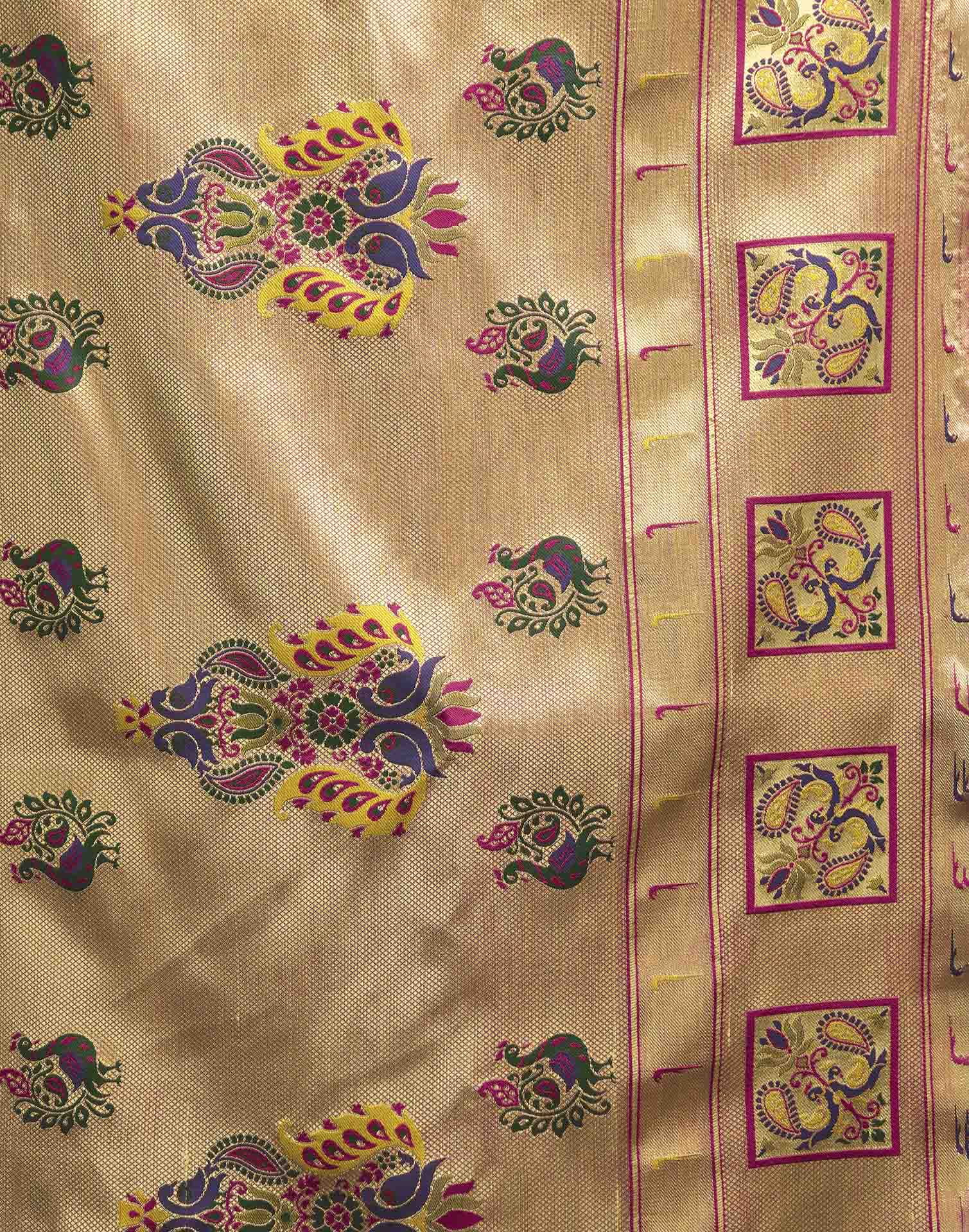 Pink Silk Woven Paithani Saree