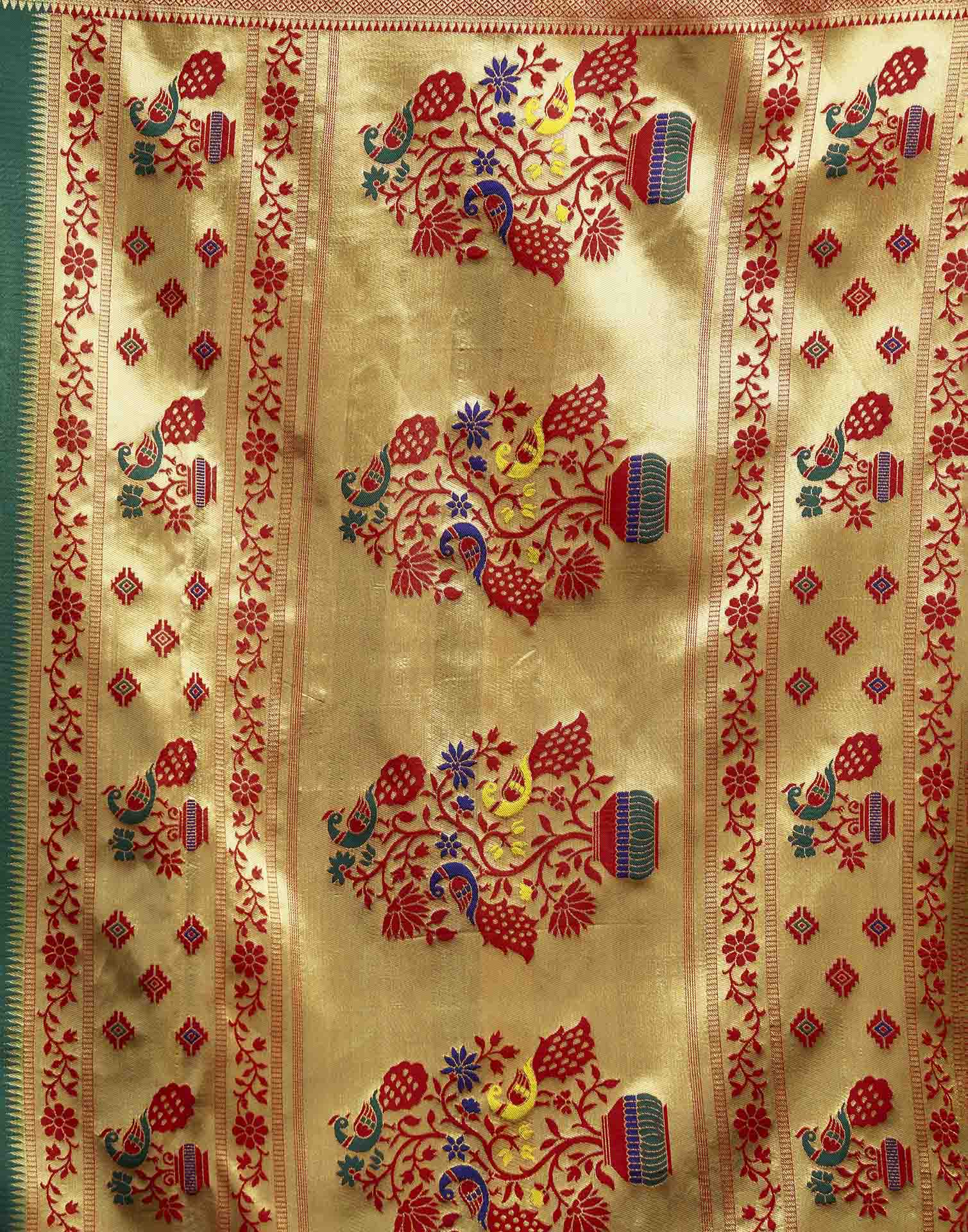Green Silk Woven Paithani Saree