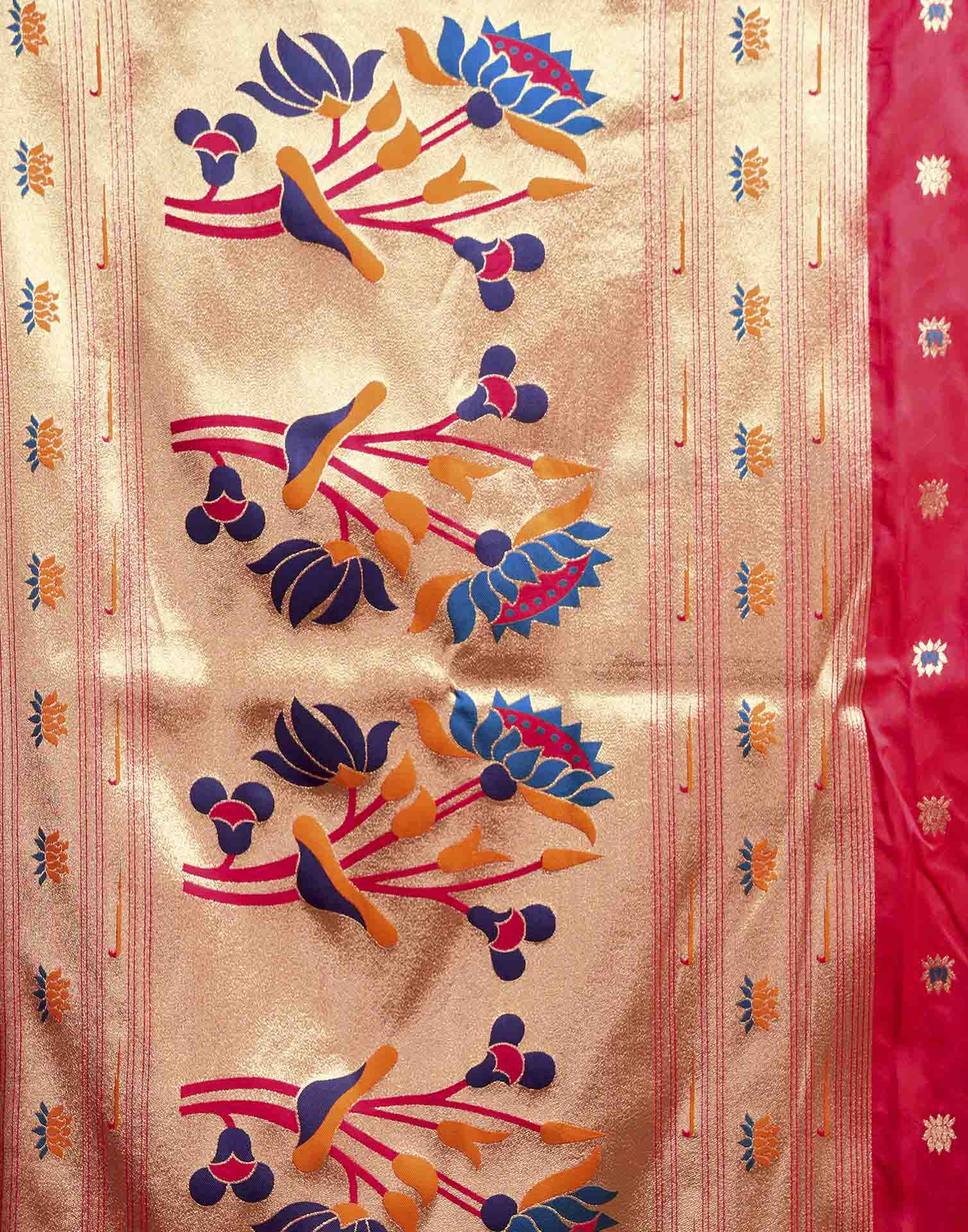 Pink Silk Woven Paithani Saree