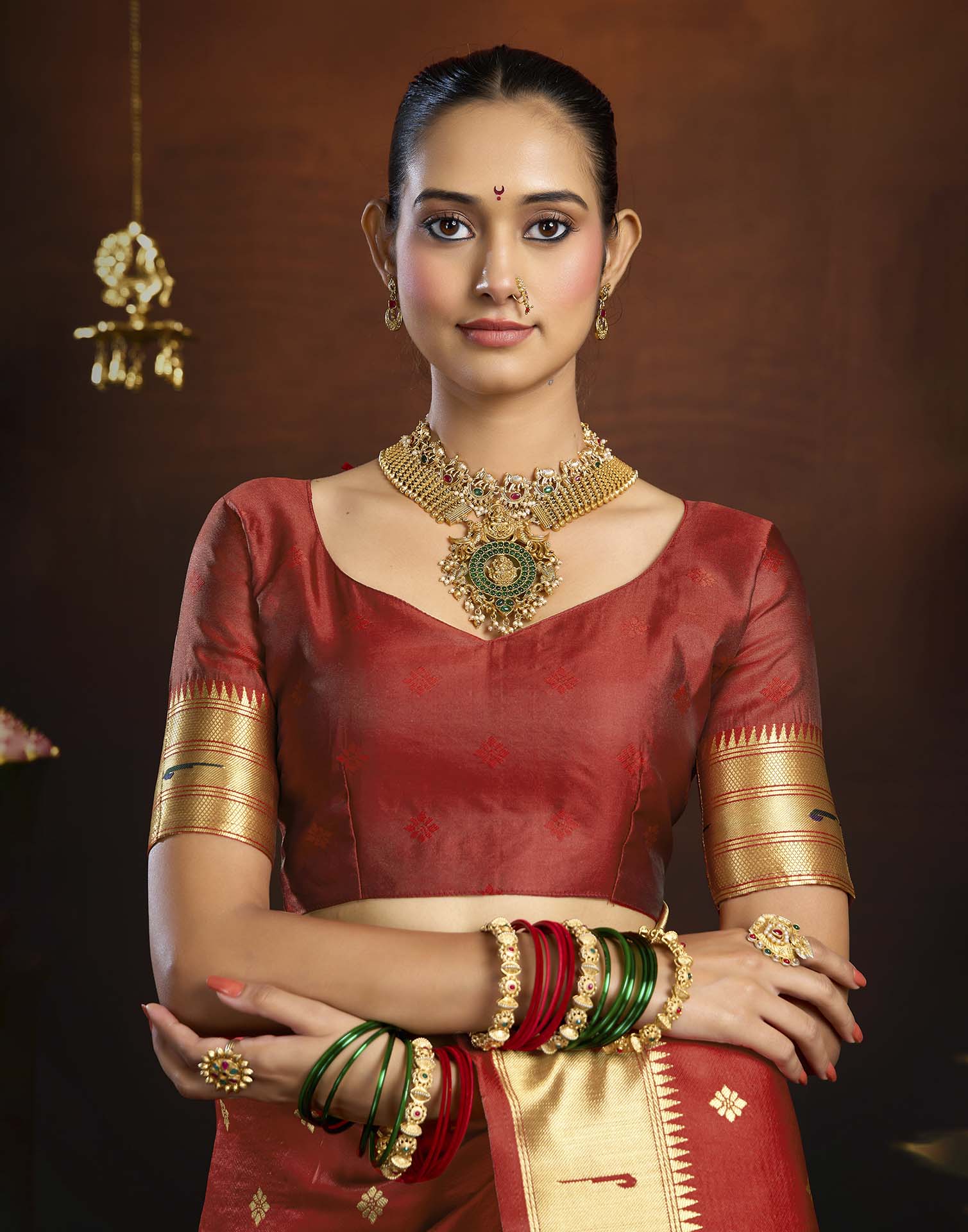 Red Silk Woven Paithani Saree