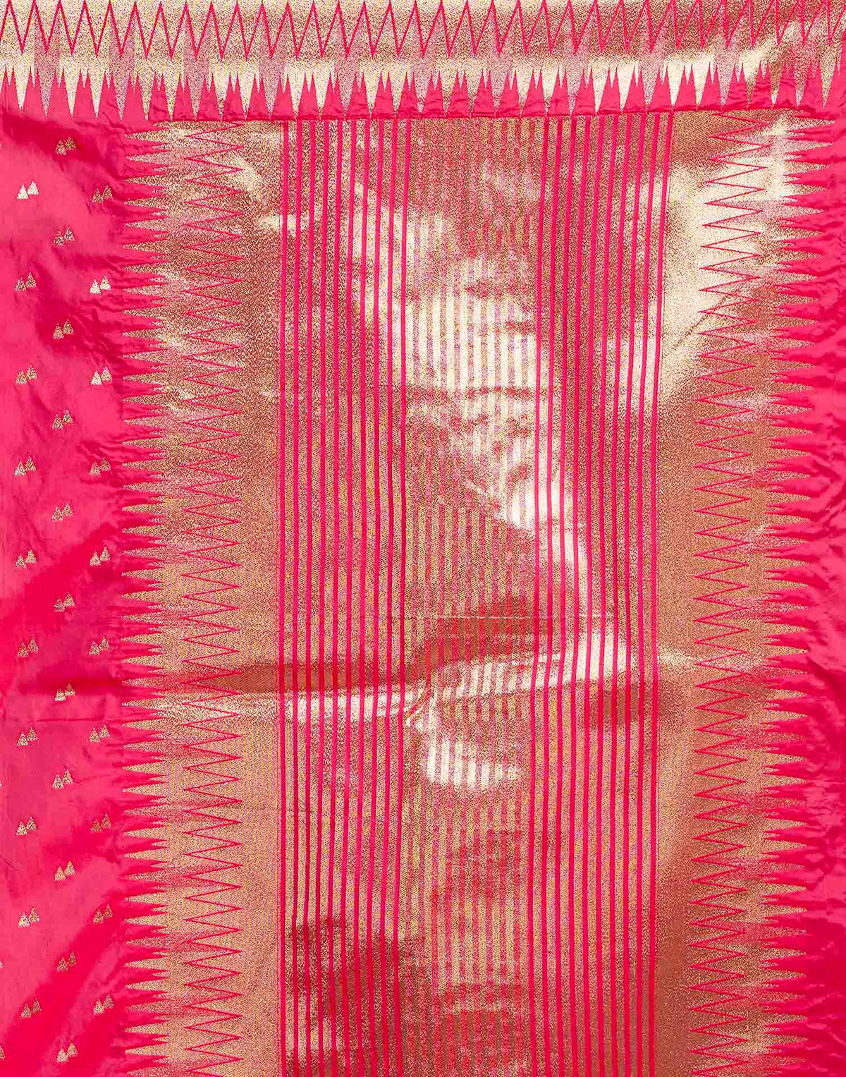 Rani Pink Silk Woven Banarasi Saree