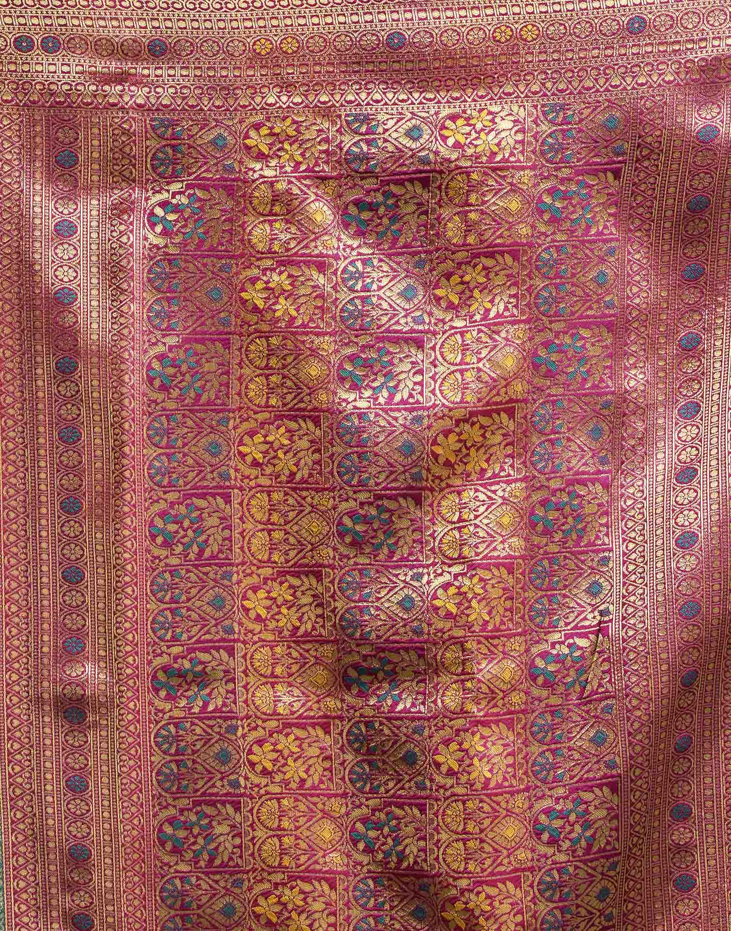 Rani Pink Silk Woven Patola Saree