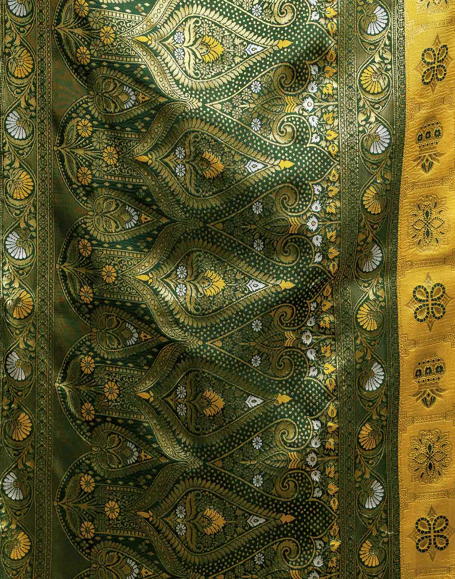Turmeric Yellow Silk Woven Patola Saree