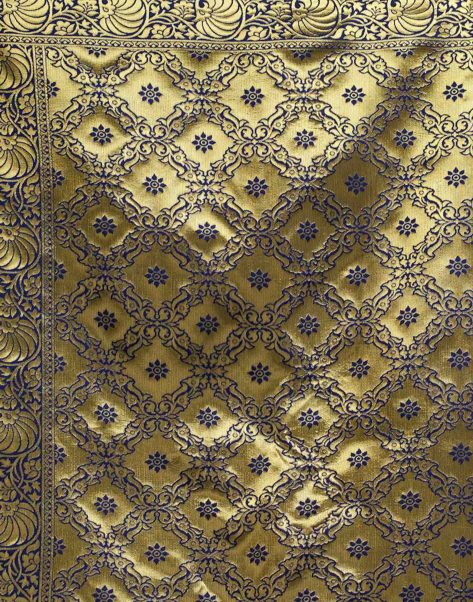 Sky Blue Silk Woven Banarasi Saree